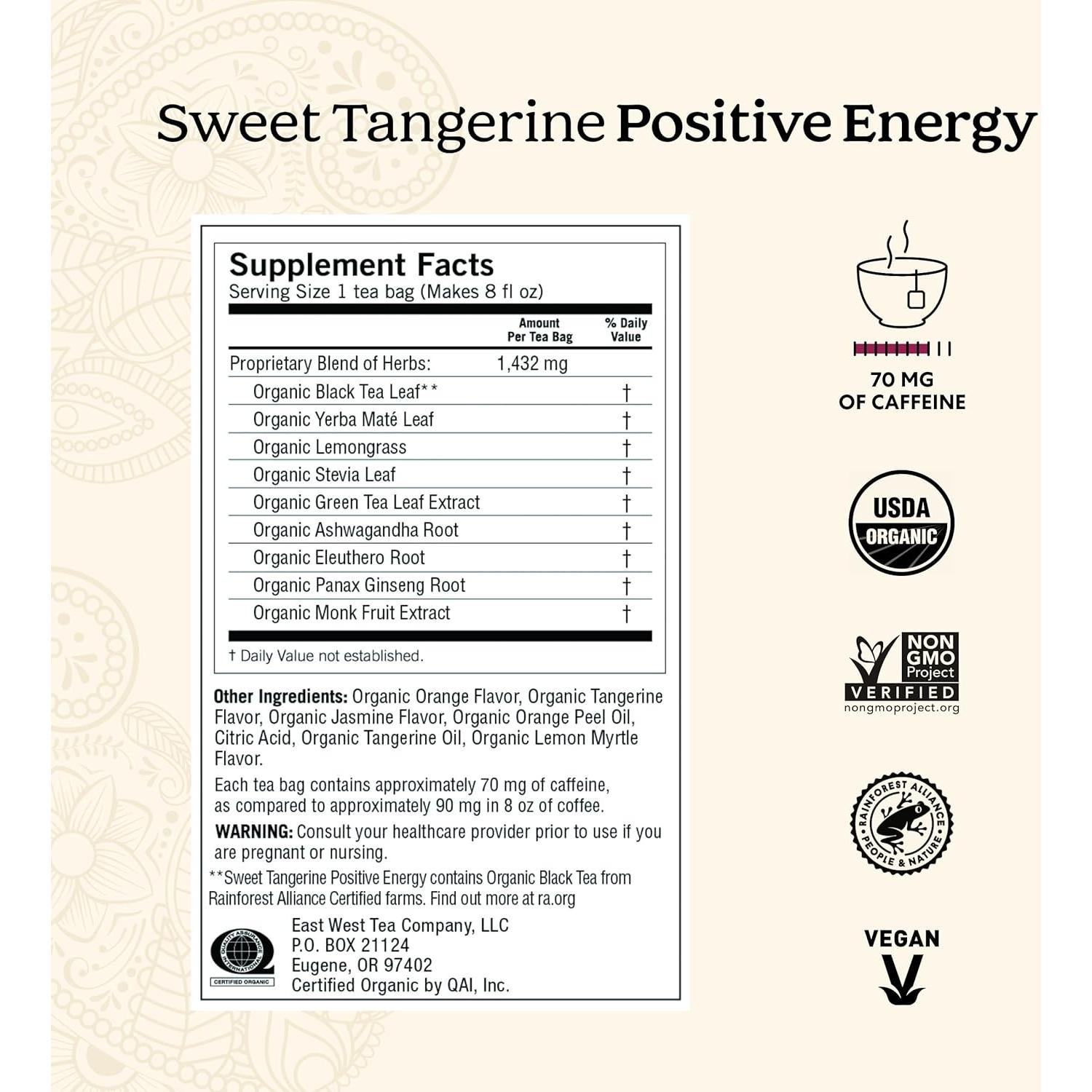 Yogi Tea Muestra Energía Orgánica 3 Bolsitas Sabor