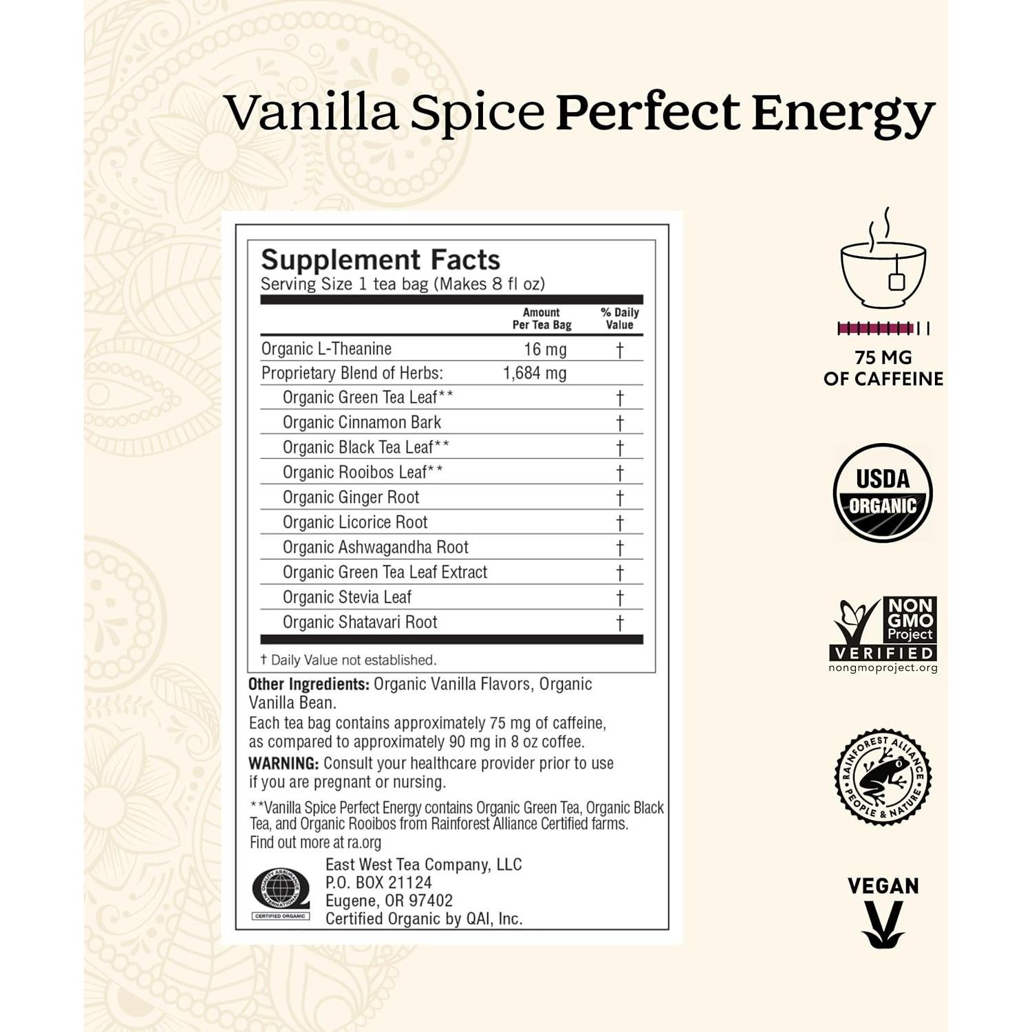 Yogi Tea Muestra Energía Orgánica 3 Bolsitas Sabor