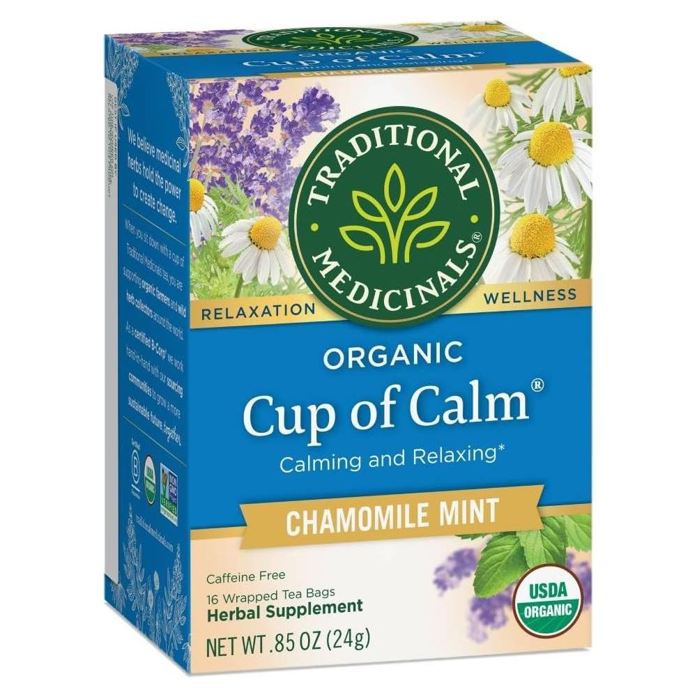 Té de hierbas orgánico Traditional Medicinals Cup of Calm 16 bolsitas