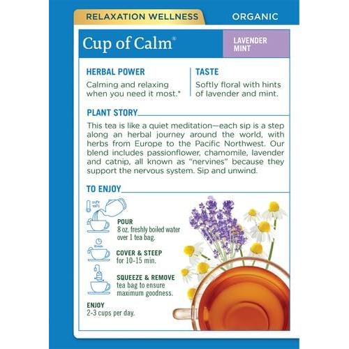 Té de hierbas orgánico Traditional Medicinals Cup of Calm 16 bolsitas