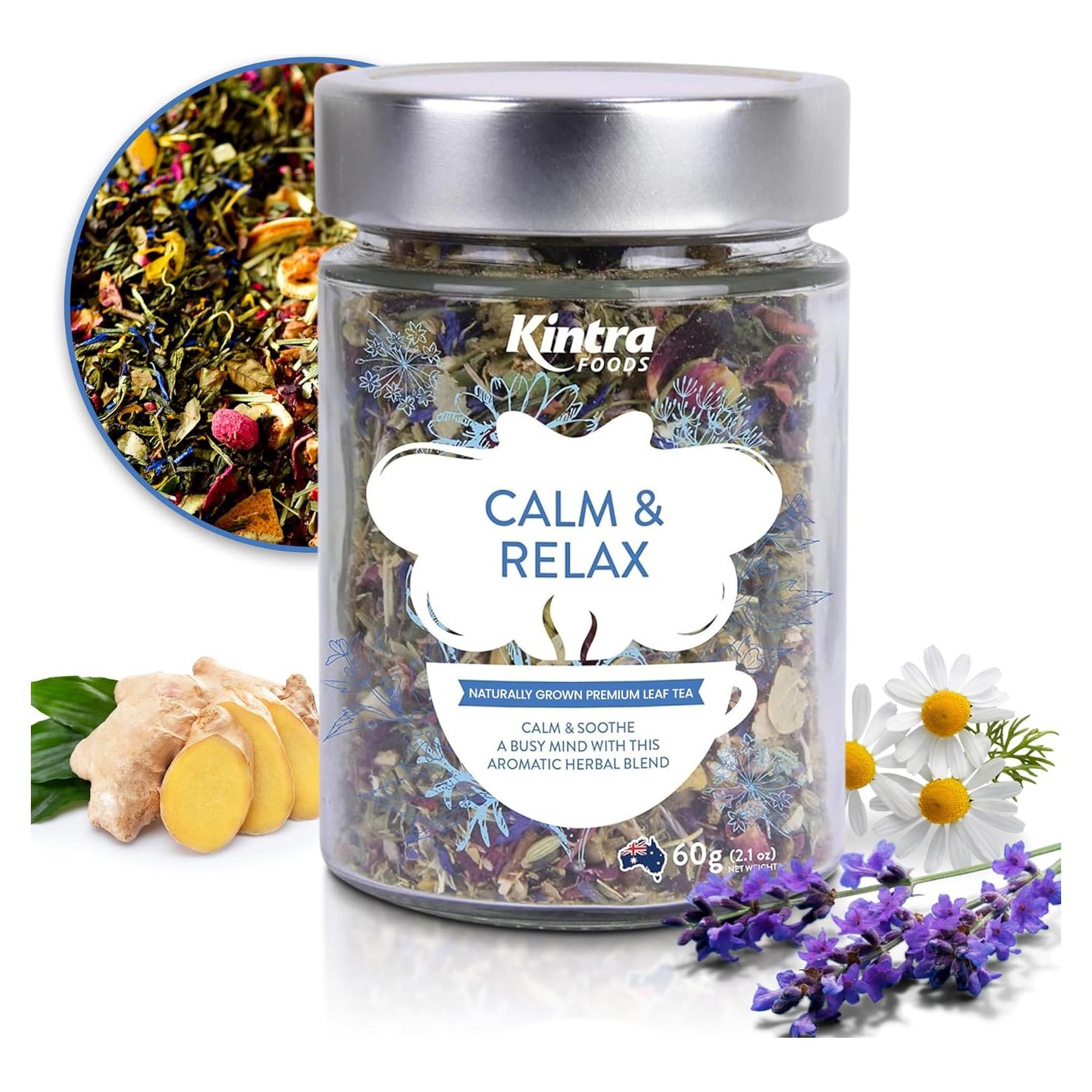 Té de Hoja Suelta Kintra Foods Calmante 60g Manzanilla Lavanda