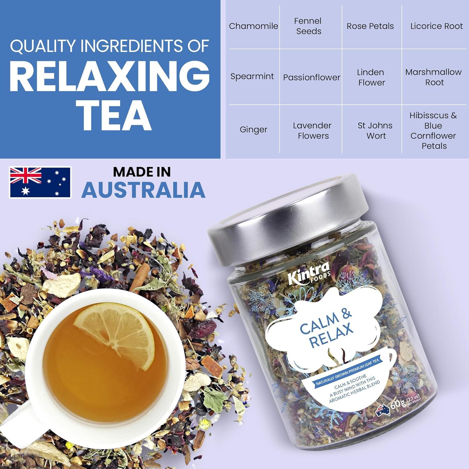 Té de Hoja Suelta Kintra Foods Calmante 60g Manzanilla Lavanda