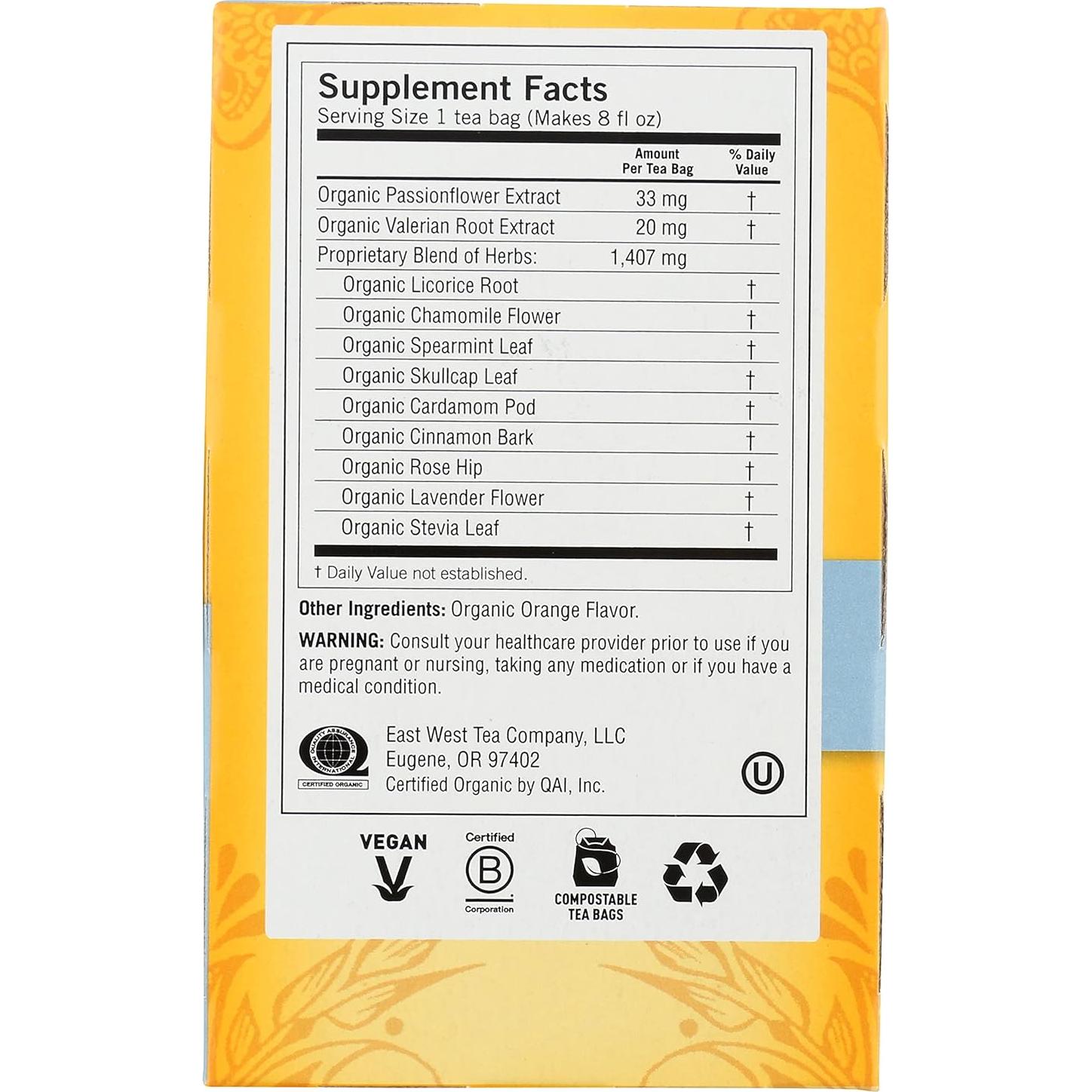 Té Orgánico Yogi para Dormir 16 Bolsitas Sin Cafeína