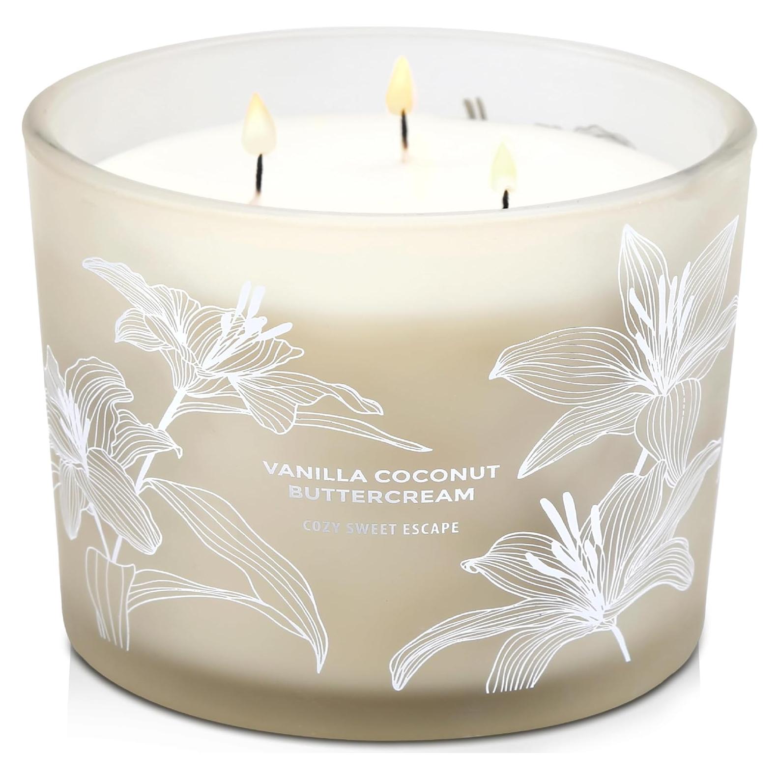 Vela Aromática de Soja GIFTAWAY 411 g 3 Mechas Coco Vainilla