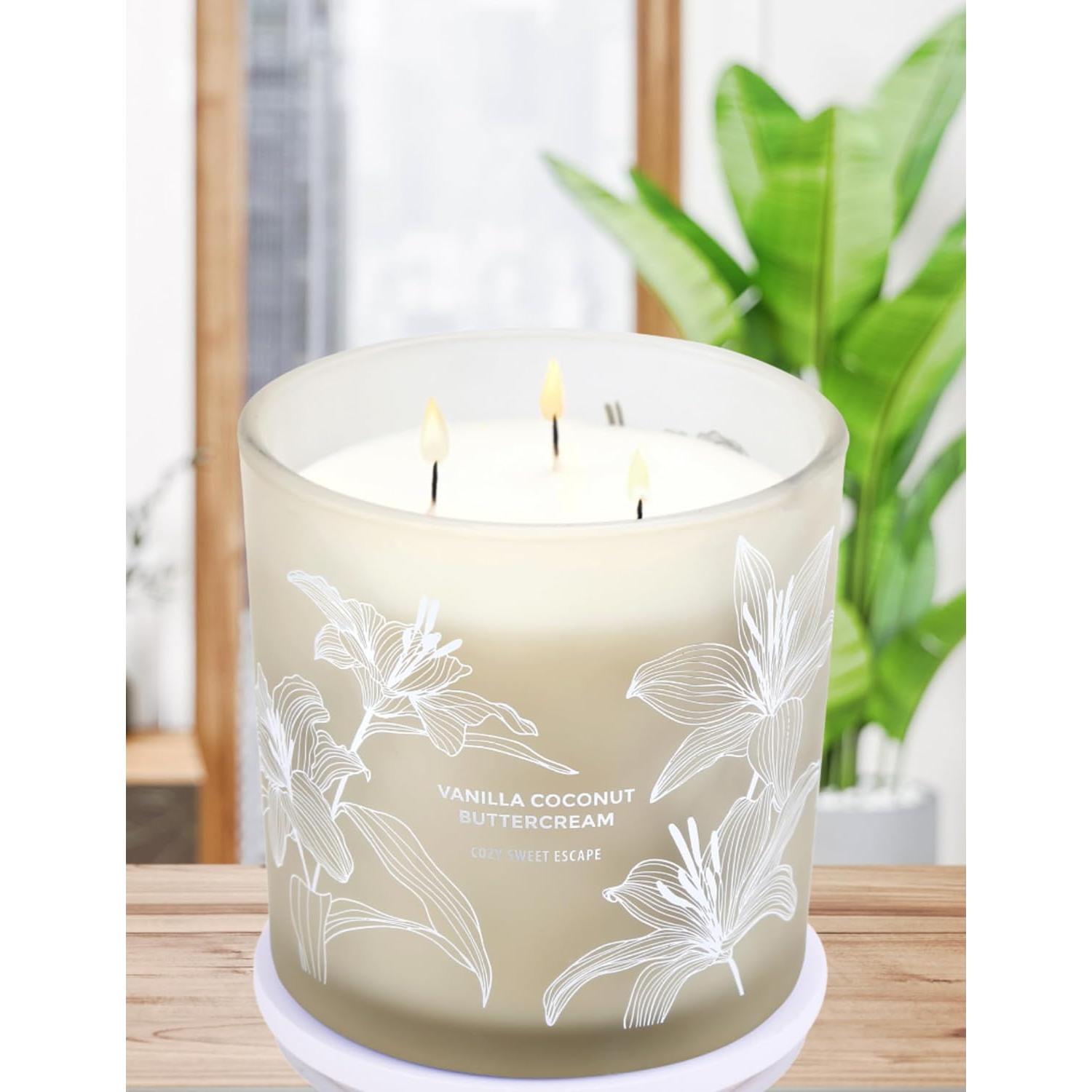 Vela Aromática de Soja GIFTAWAY 411 g 3 Mechas Coco Vainilla