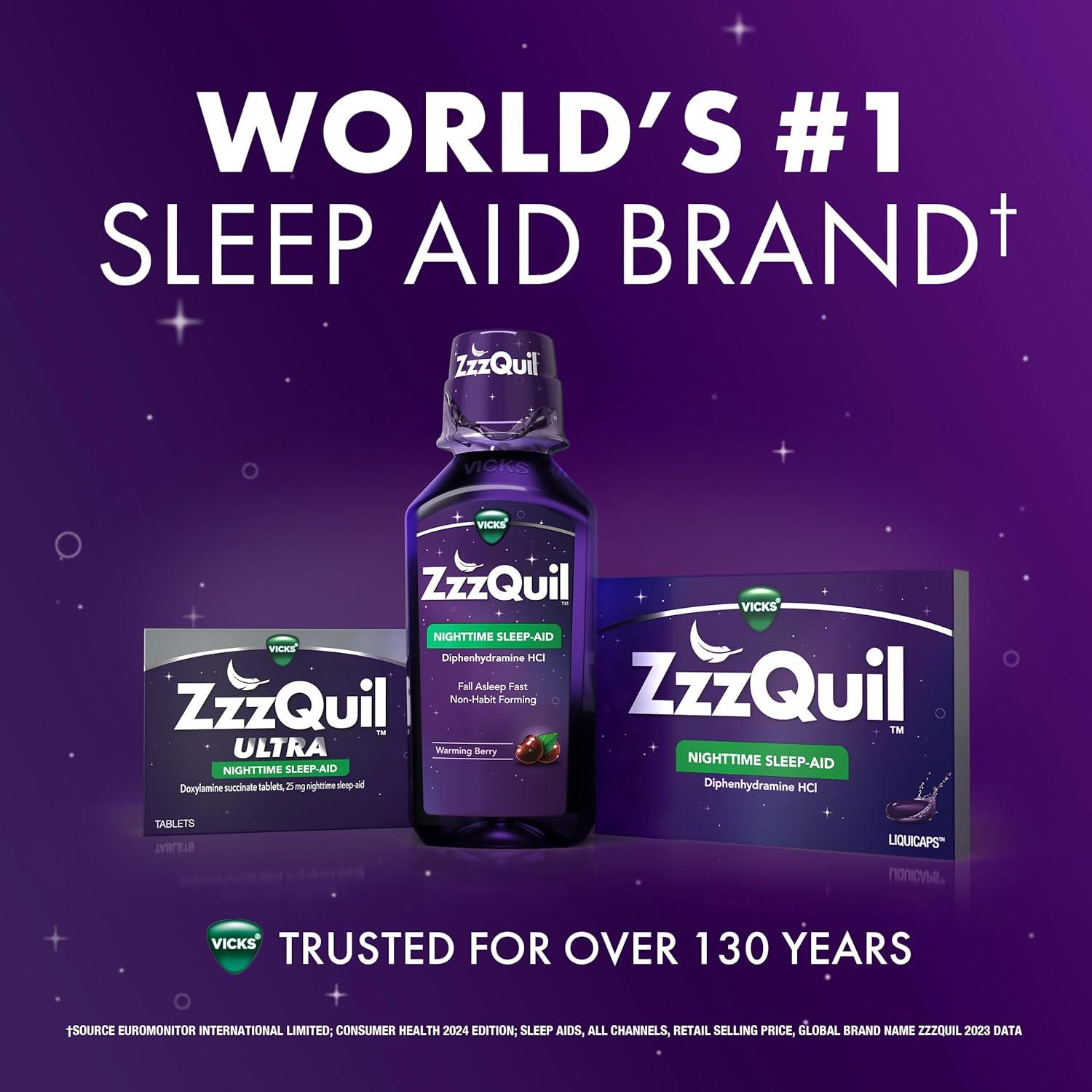 ZzzQuil Ultra Ayuda para Dormir 25mg Doxilamina 48 Tabletas