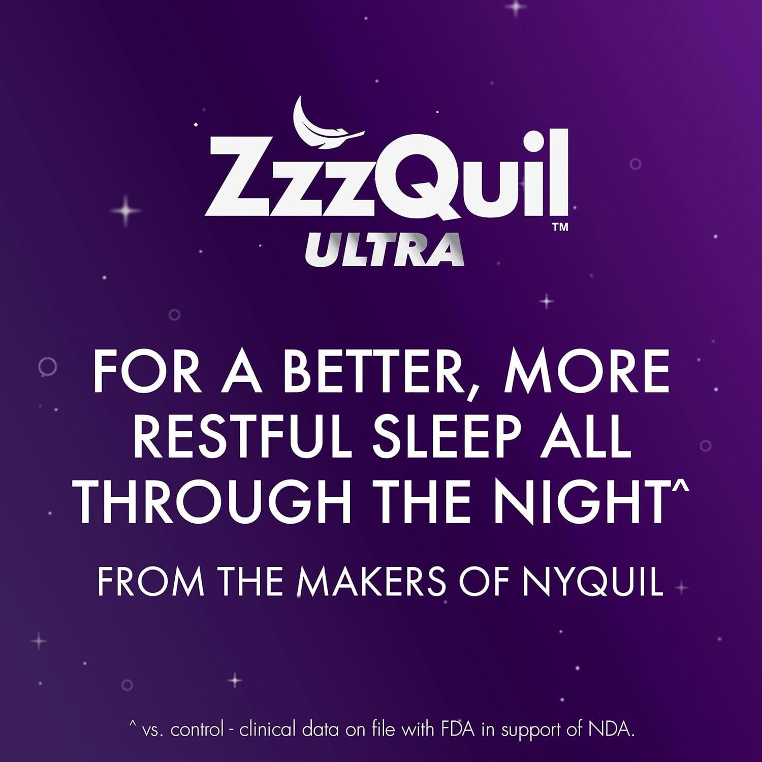 ZzzQuil Ultra Ayuda para Dormir 25mg Doxilamina 48 Tabletas