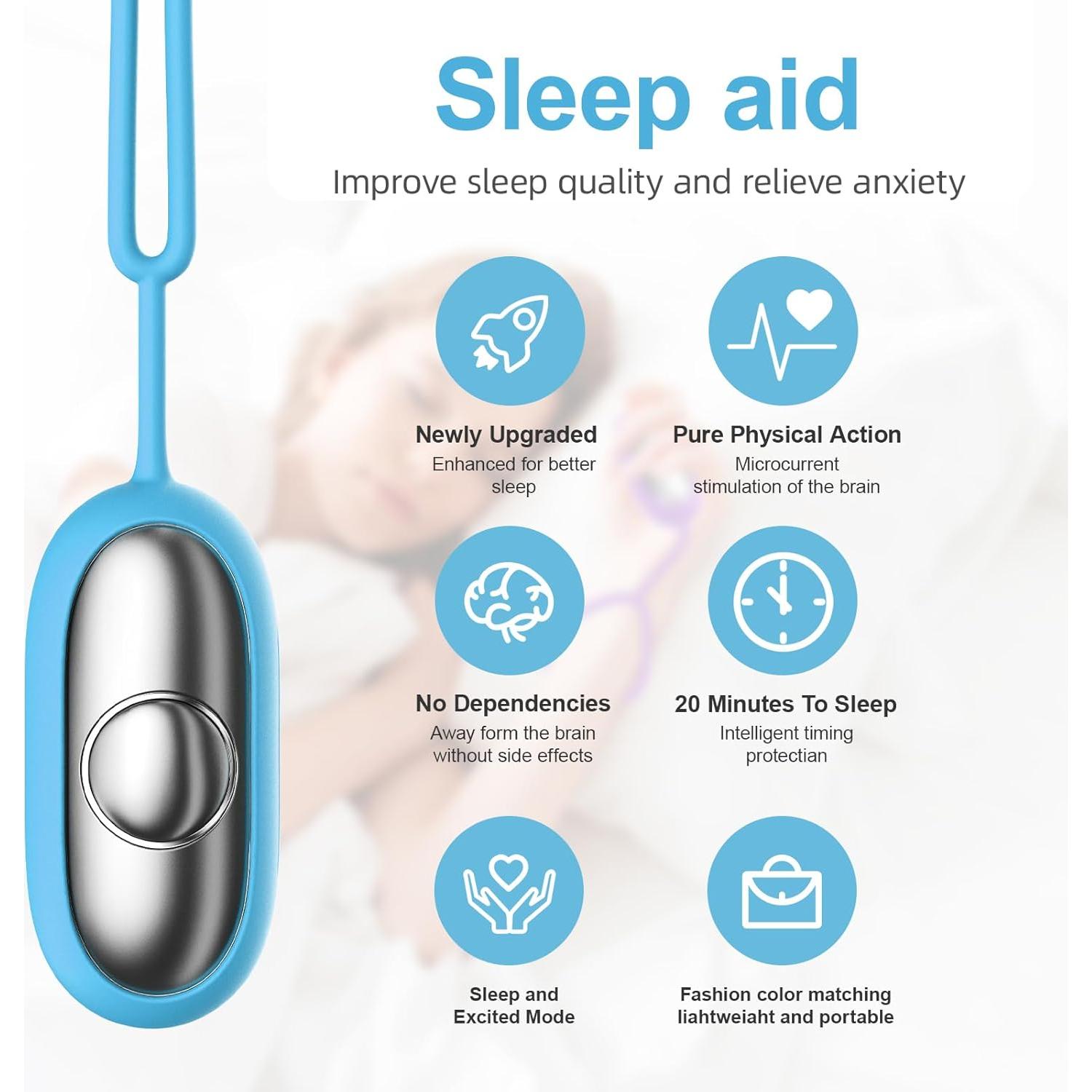 Dispositivo de Sueño Portátil Winkithw Azul - Micro-Corriente