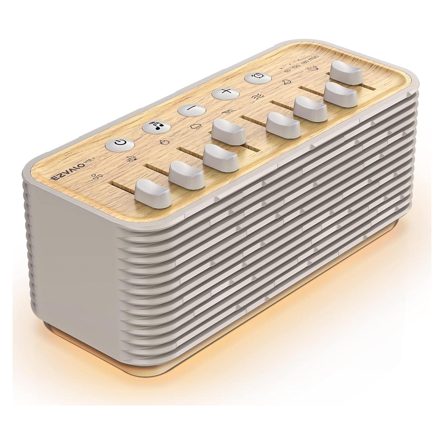 Máquina de Ruido Blanco EZVALO con Luz Nocturna y Altavoz