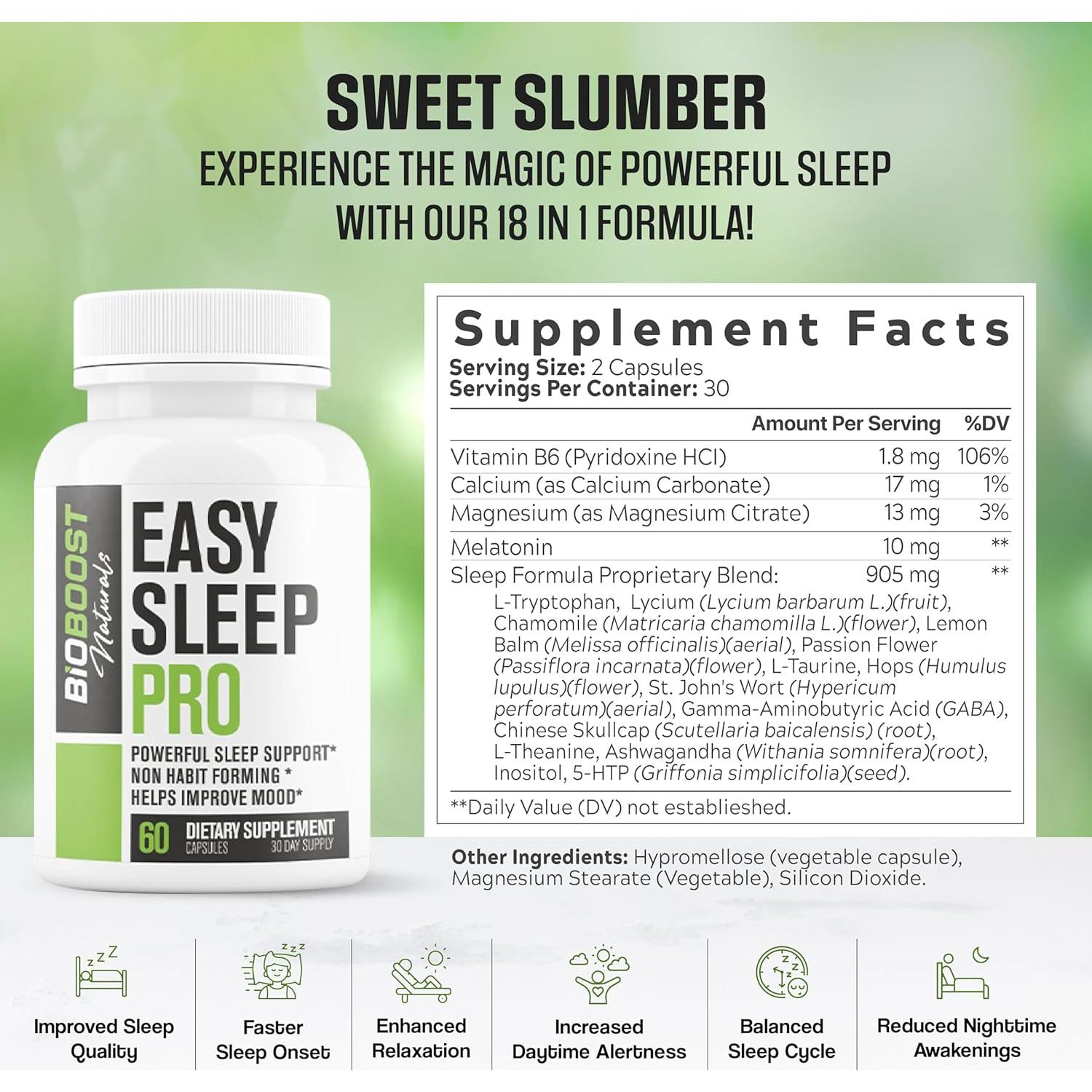 Suplemento para Dormir Easy Sleep Pro EPN - 60 Cápsulas