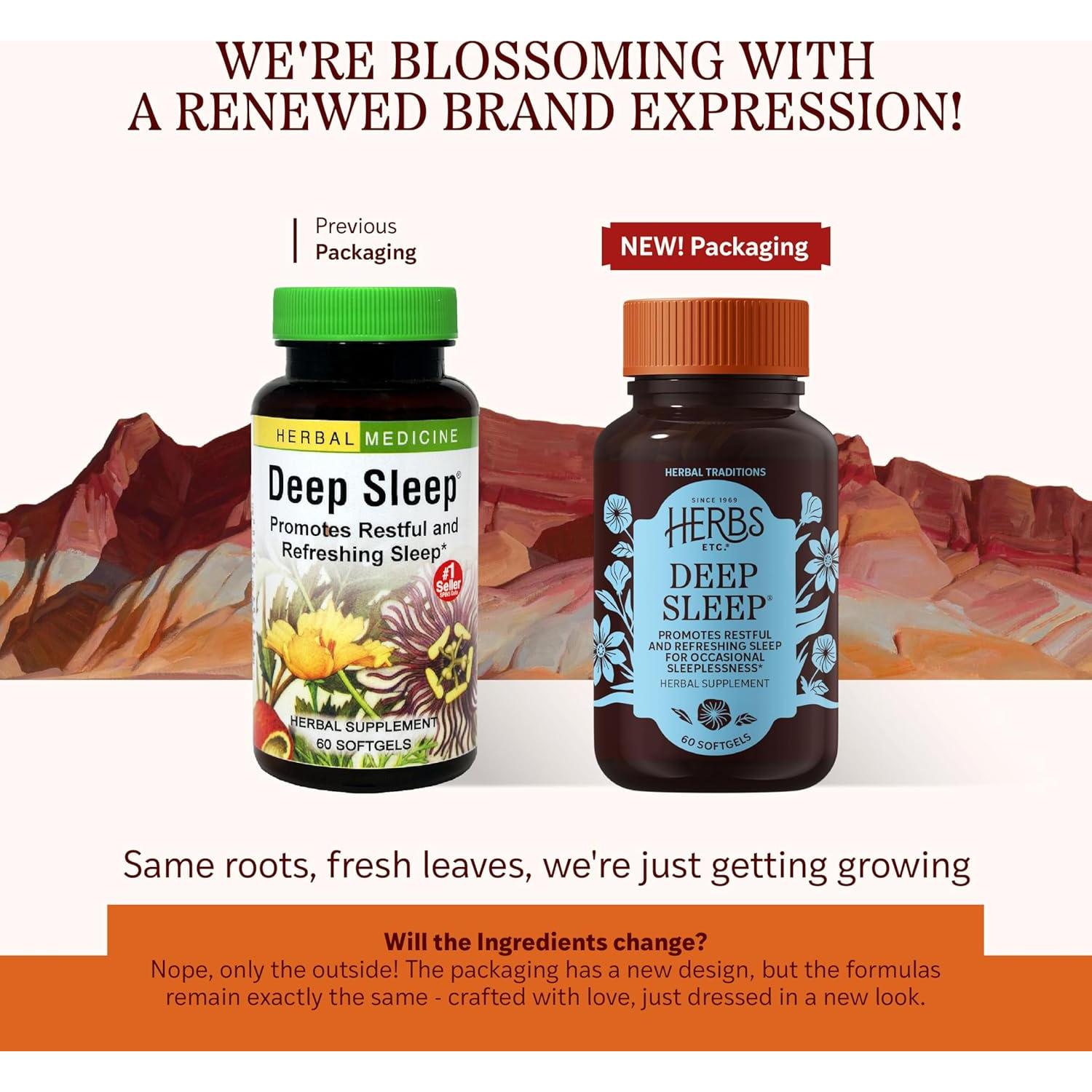 Suplemento Herbal Sueño Profundo Herbs Etc. - 60 Gelatinas