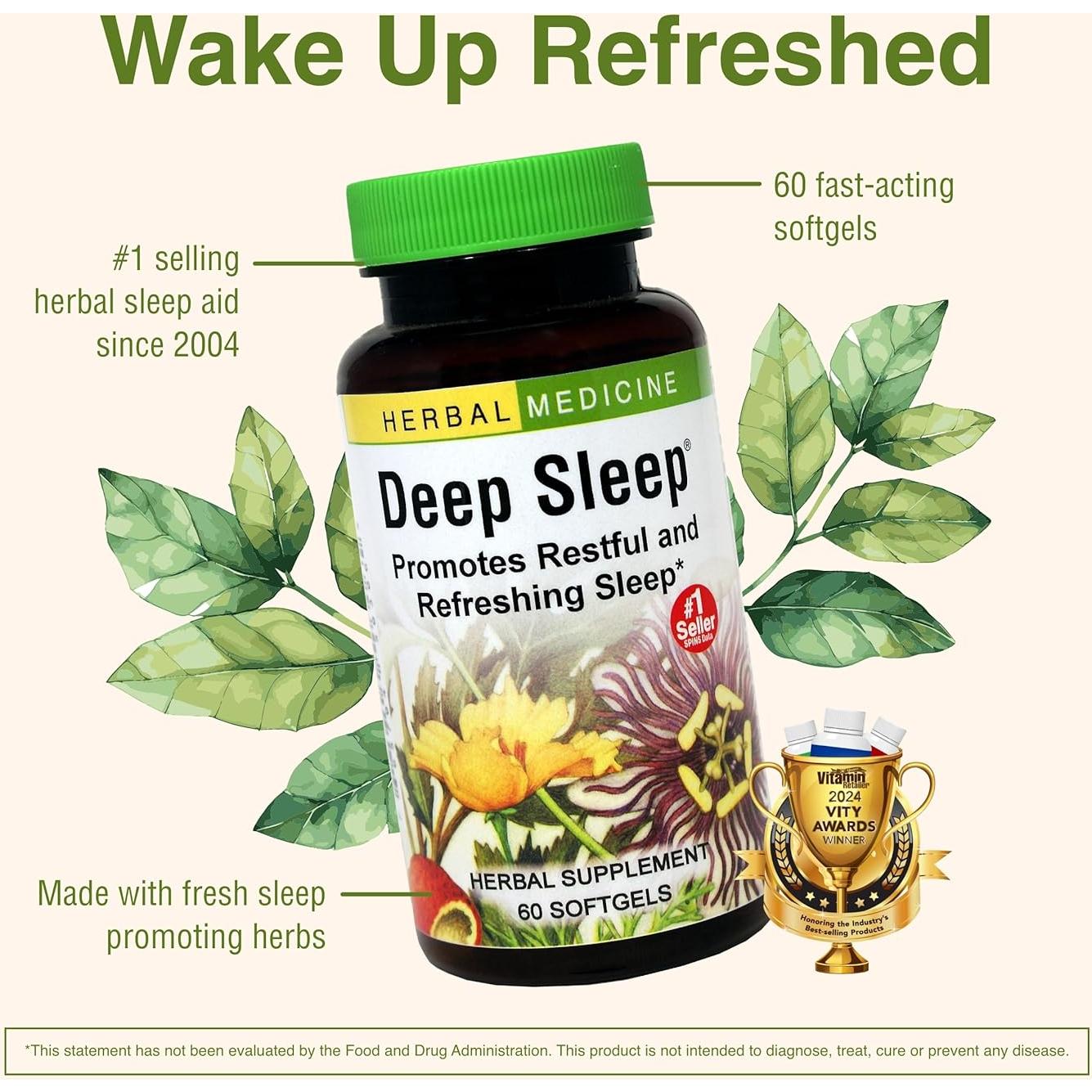 Suplemento Herbal Sueño Profundo Herbs Etc. - 60 Gelatinas