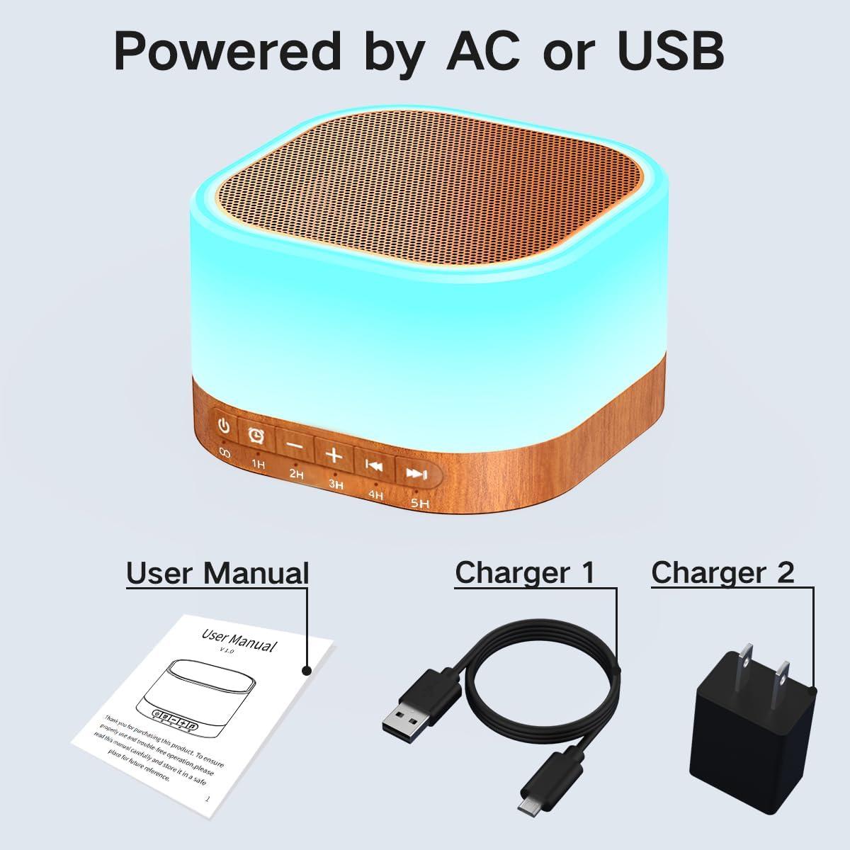 Máquina de Ruido Blanco SleeZOO A-55 con 25 Sonidos y Luz