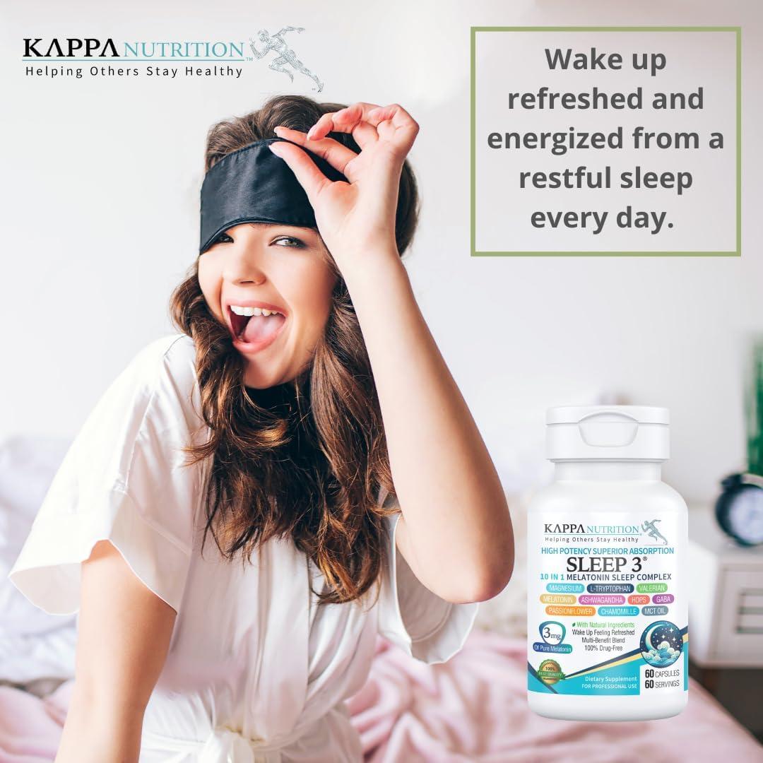 Kappa Nutrition Sueño 3 - 3mg Melatonina - 60 Cápsulas Veganas