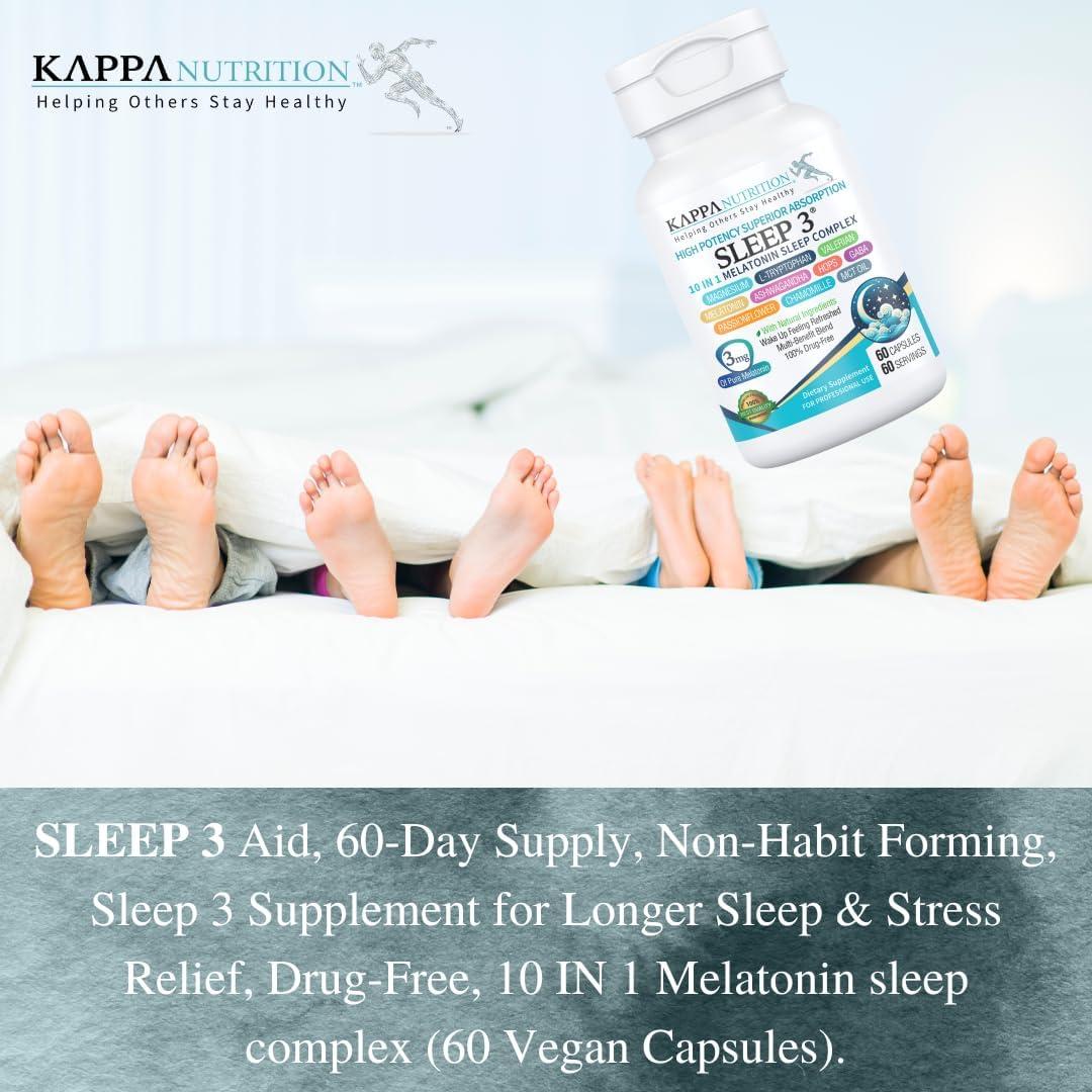 Kappa Nutrition Sueño 3 - 3mg Melatonina - 60 Cápsulas Veganas