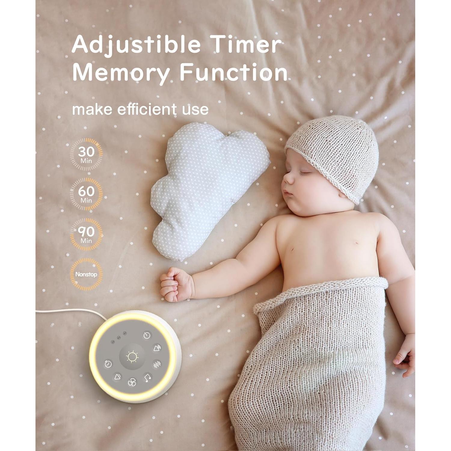 Máquina de Sonido Dreamegg D1 para Bebés con Luz Nocturna