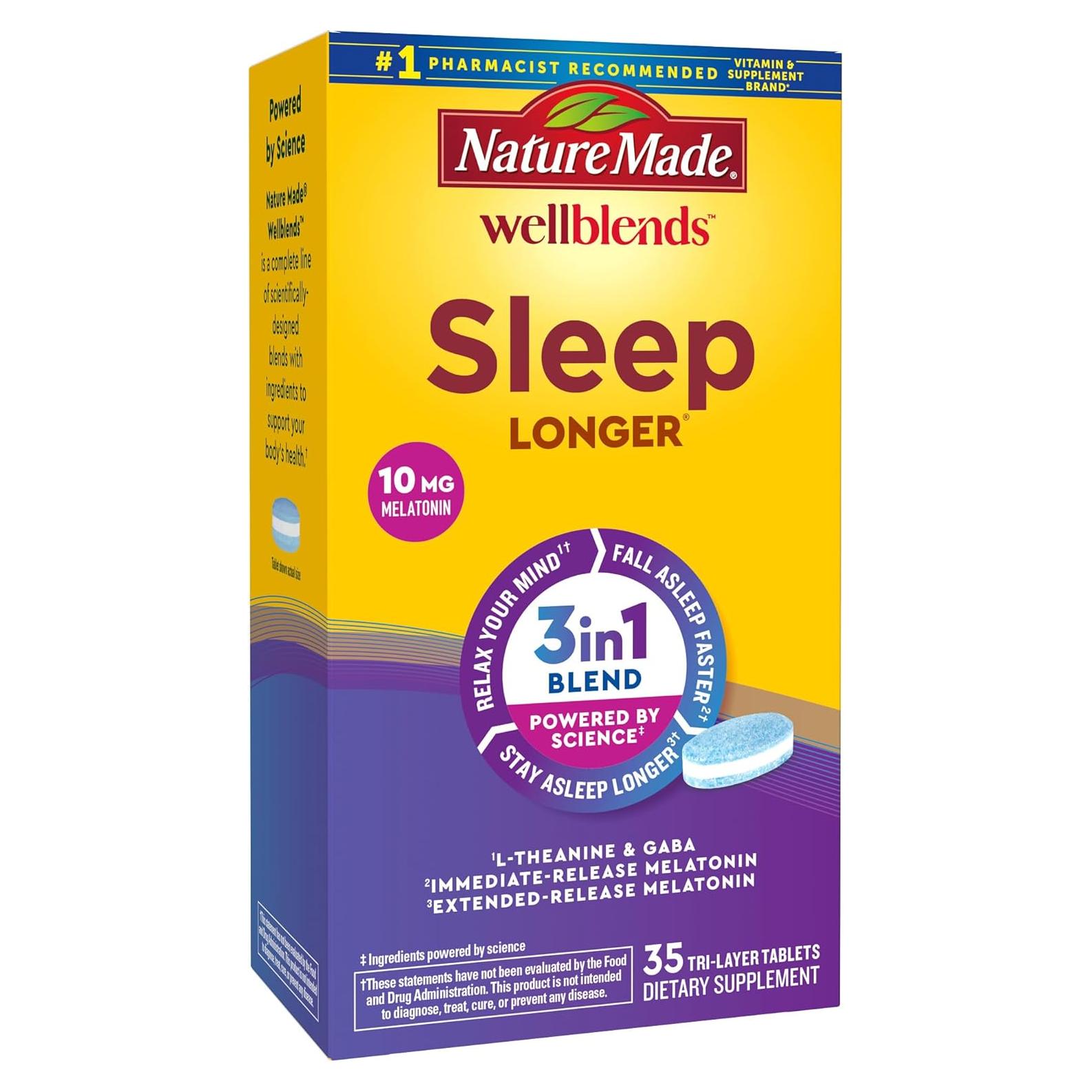 Nature Made Wellblends Suplemento para Dormir 10mg Melatonina