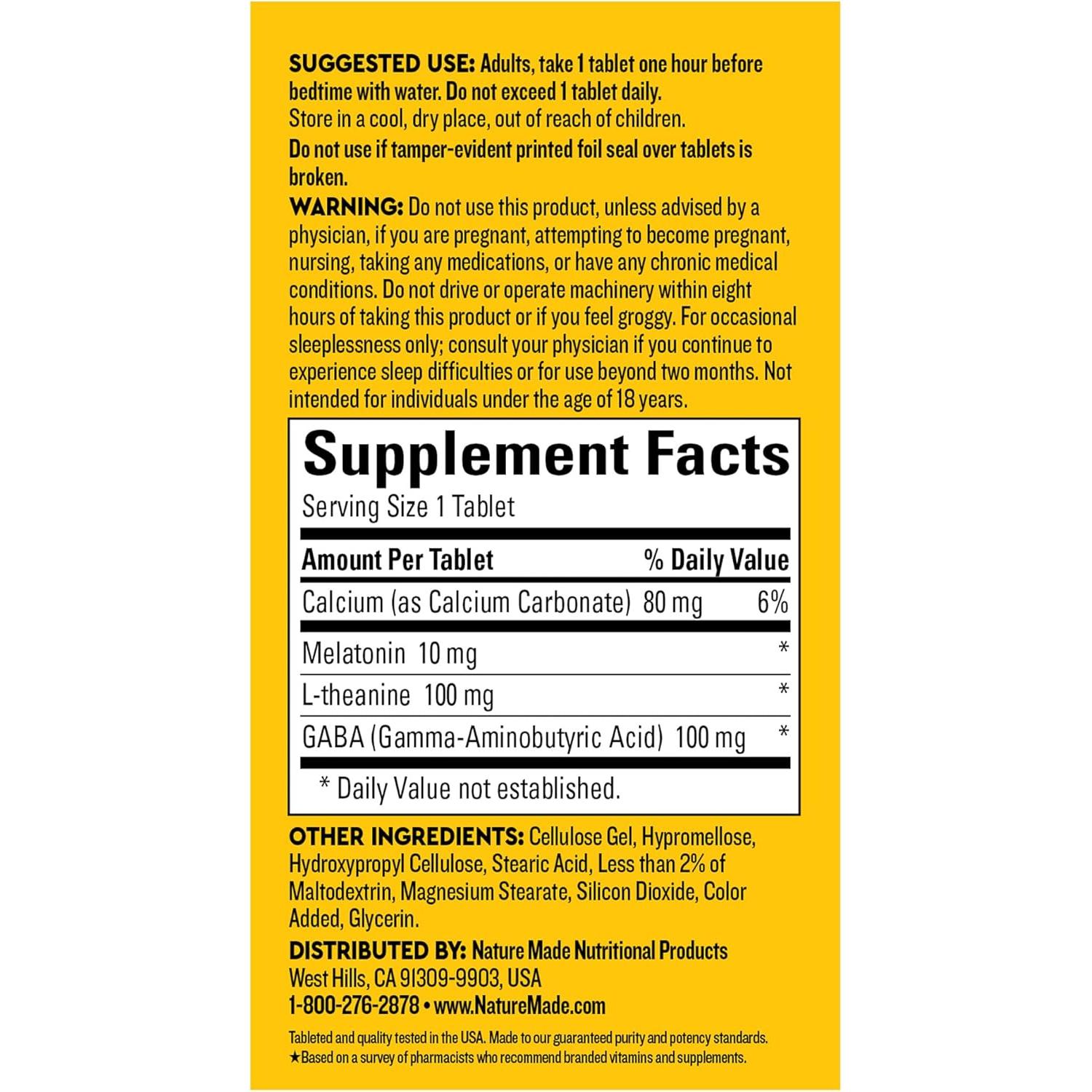 Nature Made Wellblends Suplemento para Dormir 10mg Melatonina