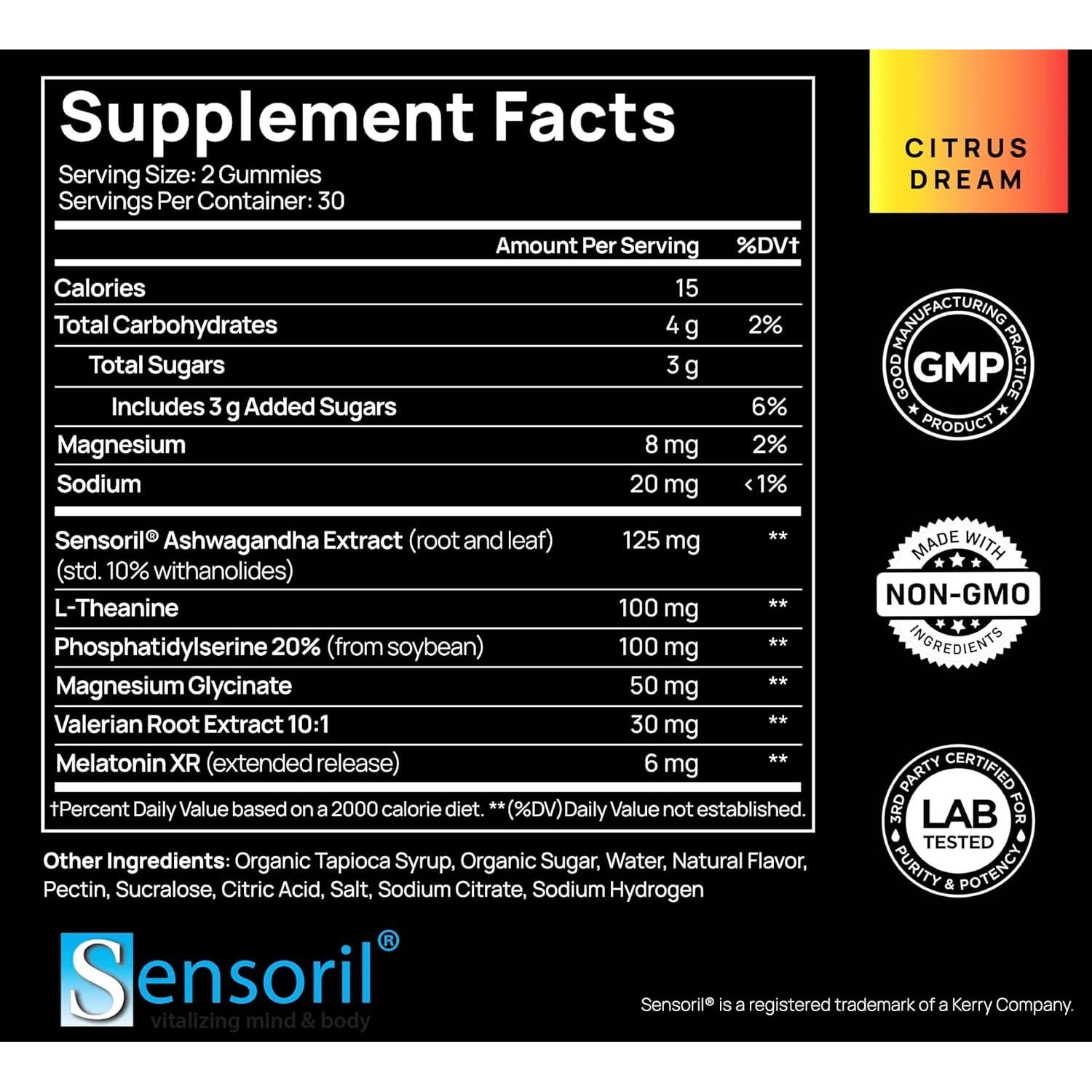 Gomitas de Melatonina 2450mg ELMNT con Ashwagandha 198g