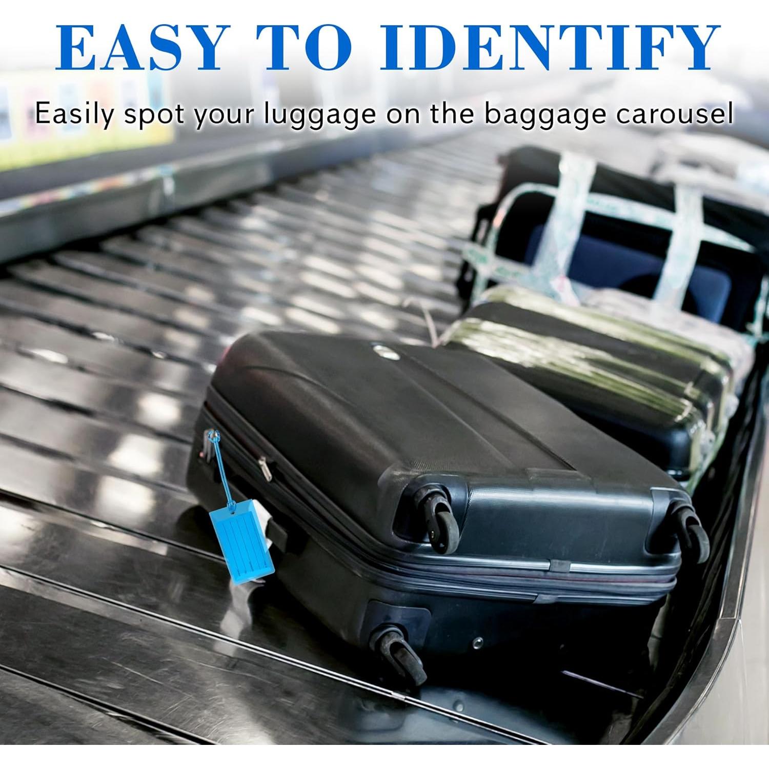 10 Etiquetas de Equipaje Sodsay, Resistentes y Coloridas