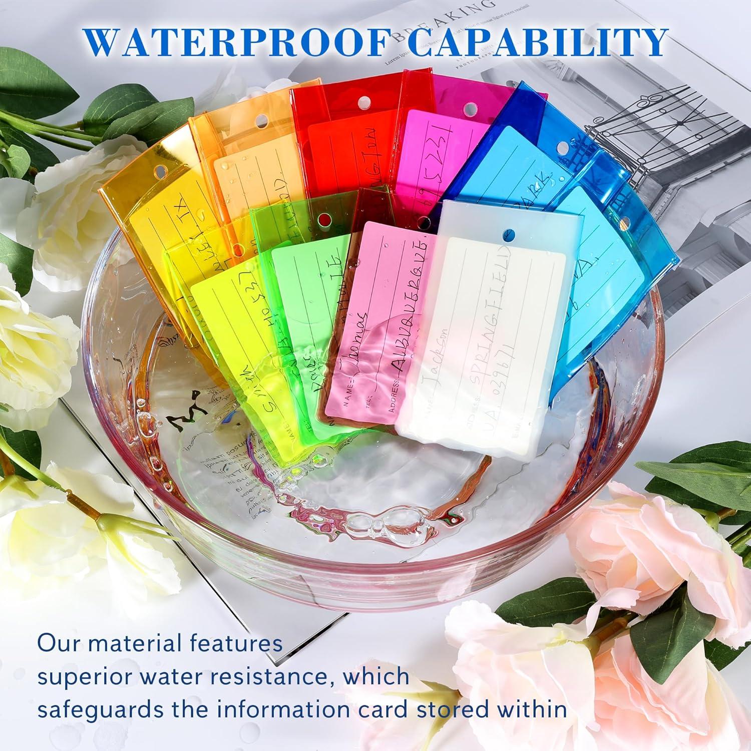 10 Etiquetas de Equipaje Sodsay, Resistentes y Coloridas