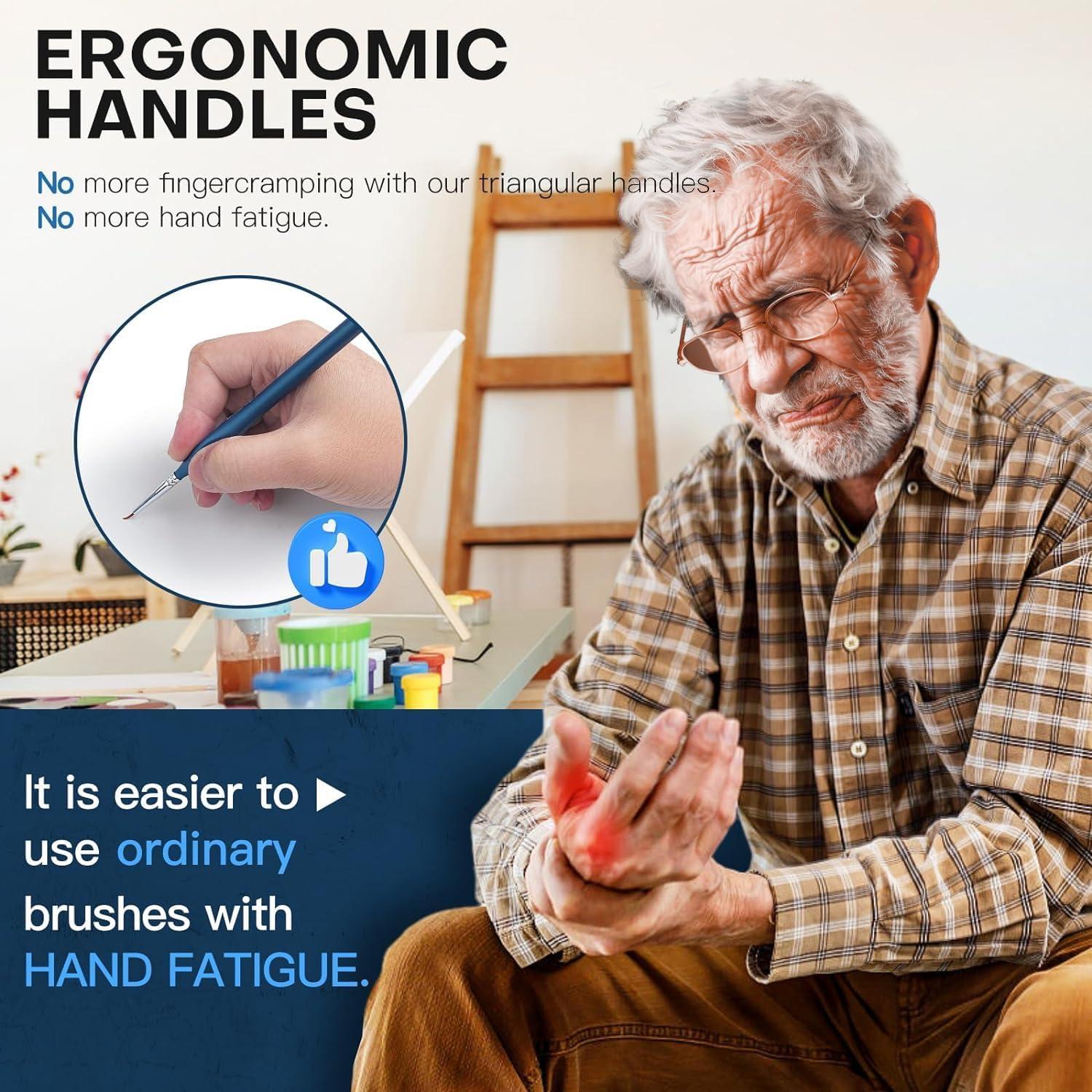 Pinceles de Detalle Arce Dorado 6PC Punta Fina Miniatura