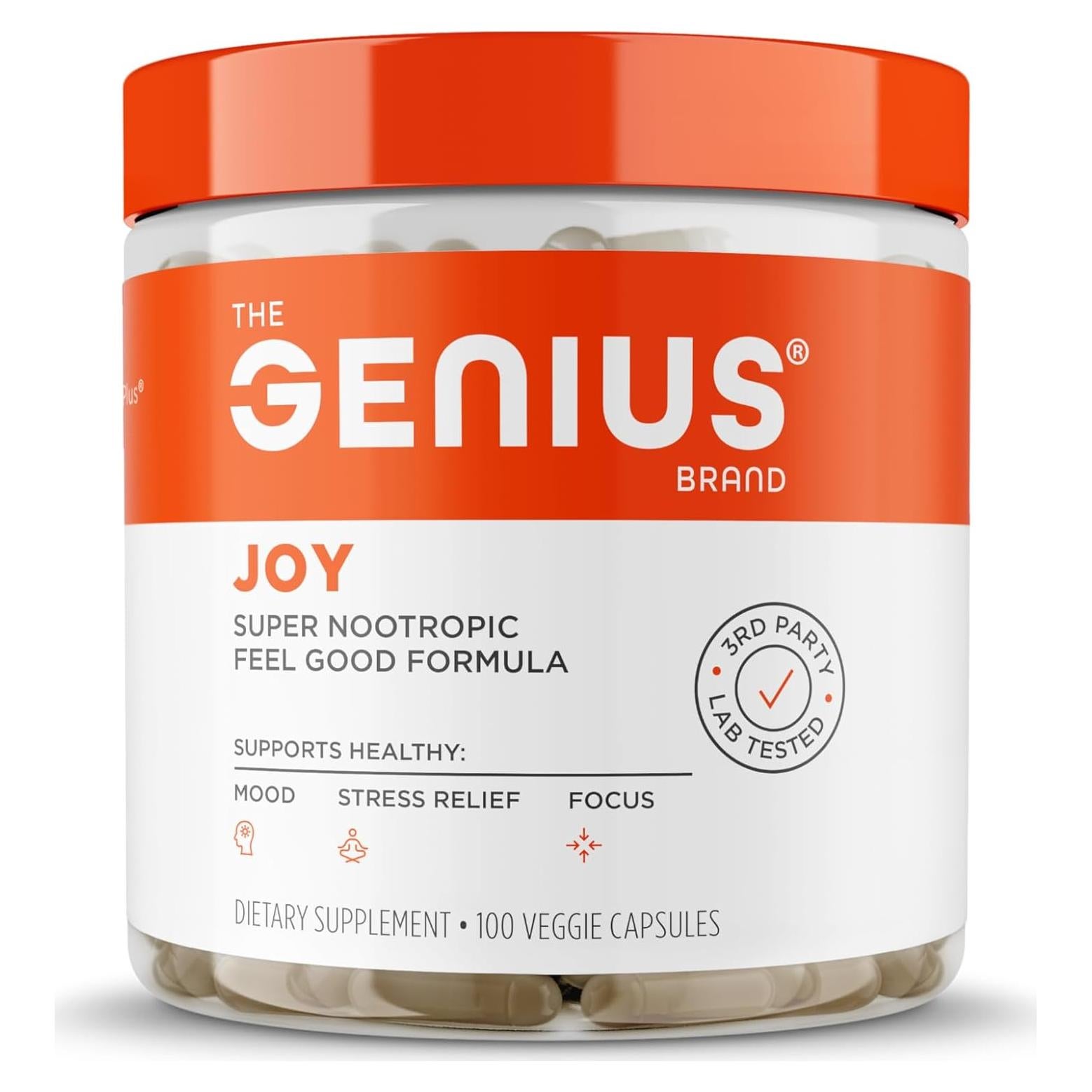 Suplemento Nootrópico Genius Joy 100 Cápsulas Vegetarianas