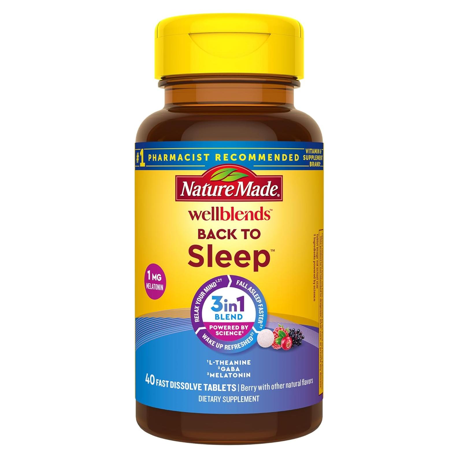 Nature Made Wellblends Suplemento para Dormir 40 Tabletas