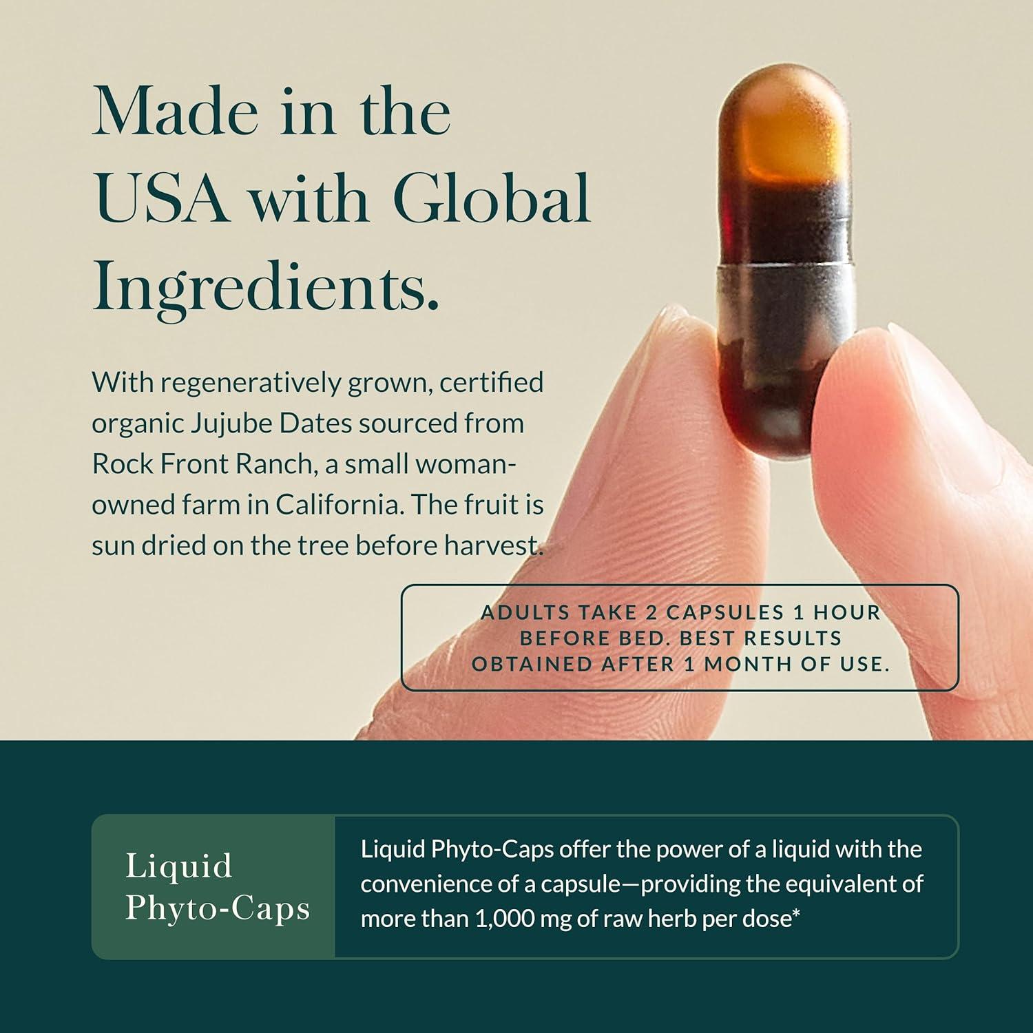 Suplemento Natural Gaia Herbs SleepThru 60 Cápsulas Veganas