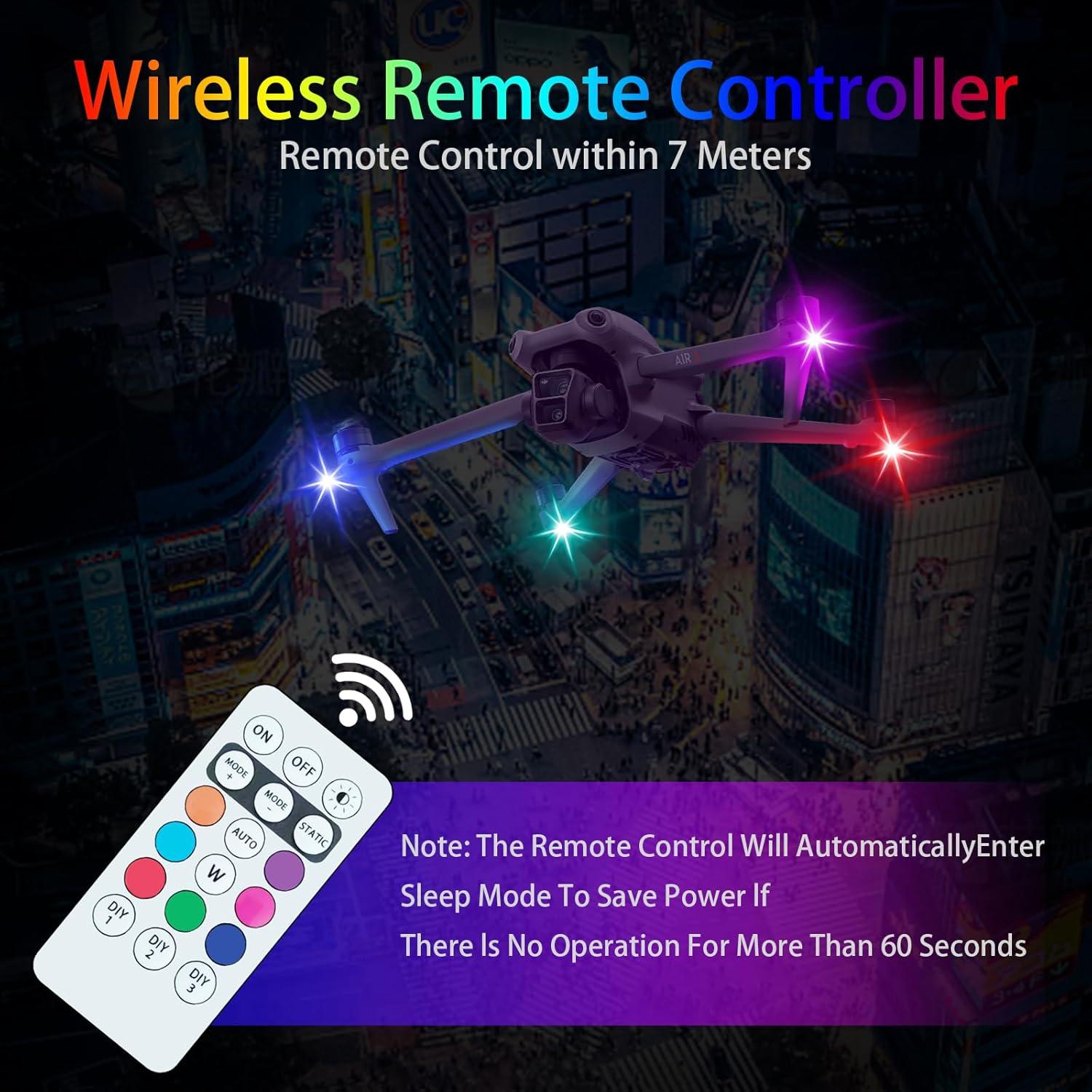 Luces Estroboscópicas LED Inalámbricas Qinseyanyu 8 Colores IP65