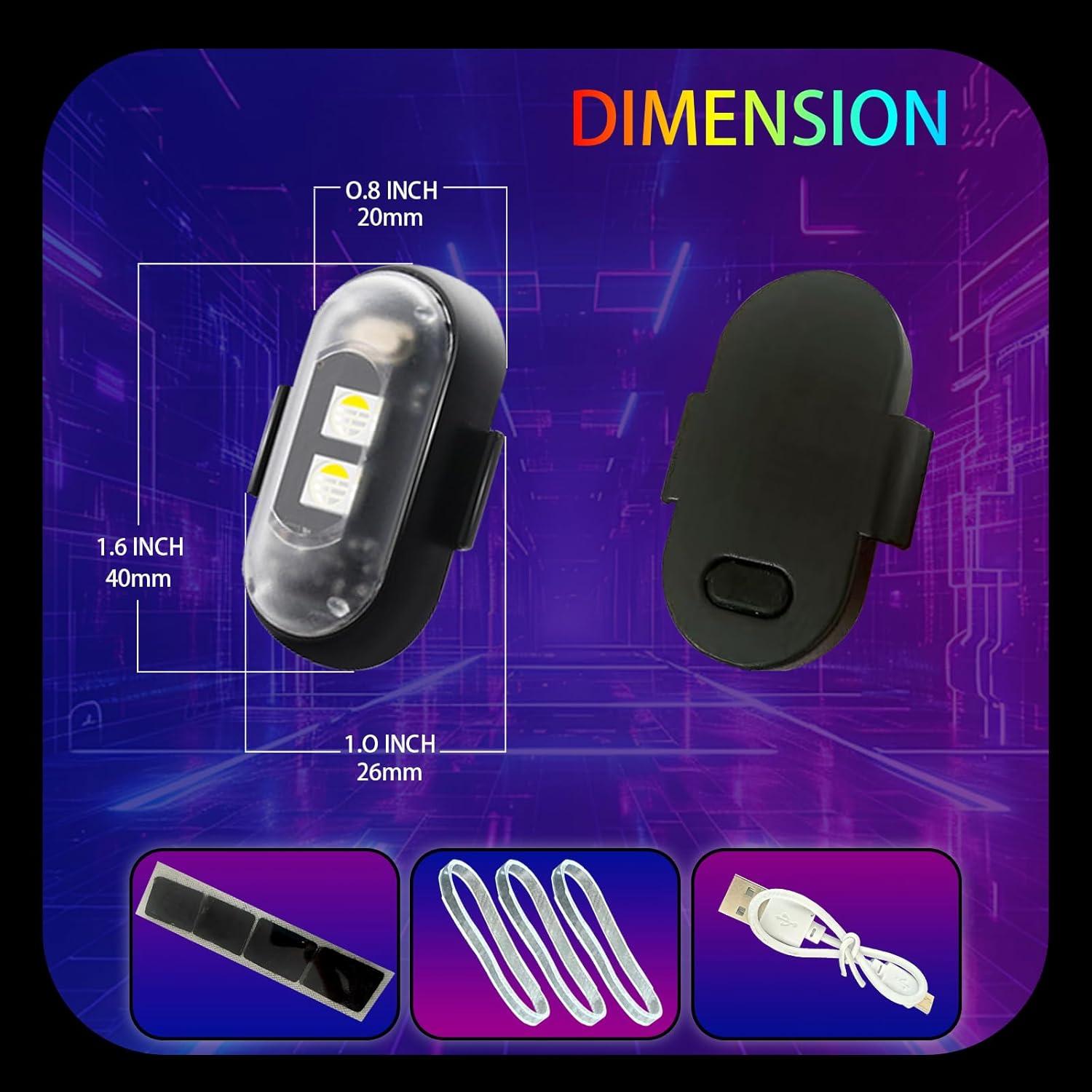 Luces Estroboscópicas LED Inalámbricas Qinseyanyu 8 Colores IP65