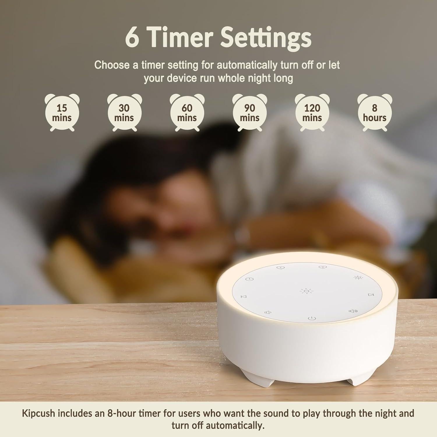 Máquina de Sonido y Luz Nocturna Kipcush K8 - 20 Sonidos