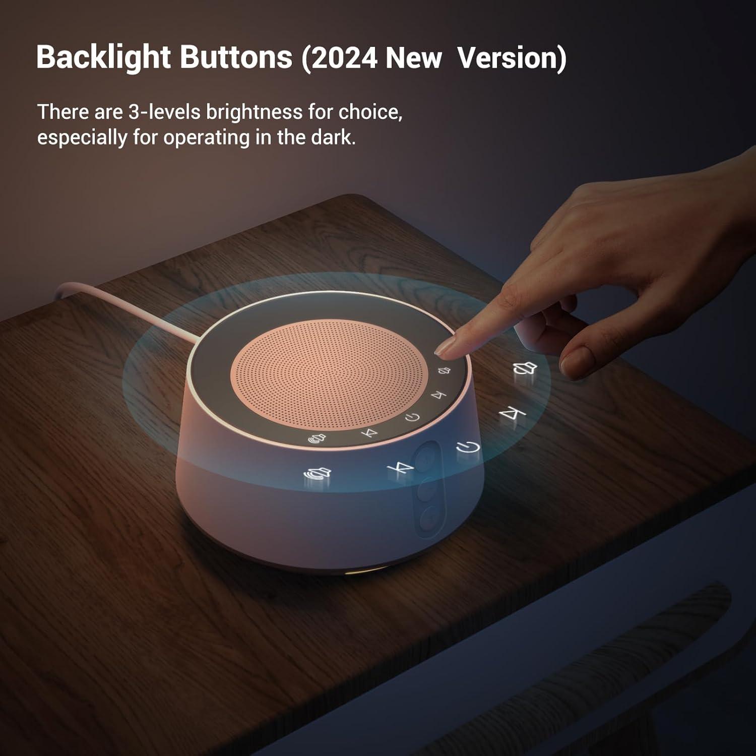 Máquina de Sonido BGOVERSS con 14 Sonidos y Luz Nocturna