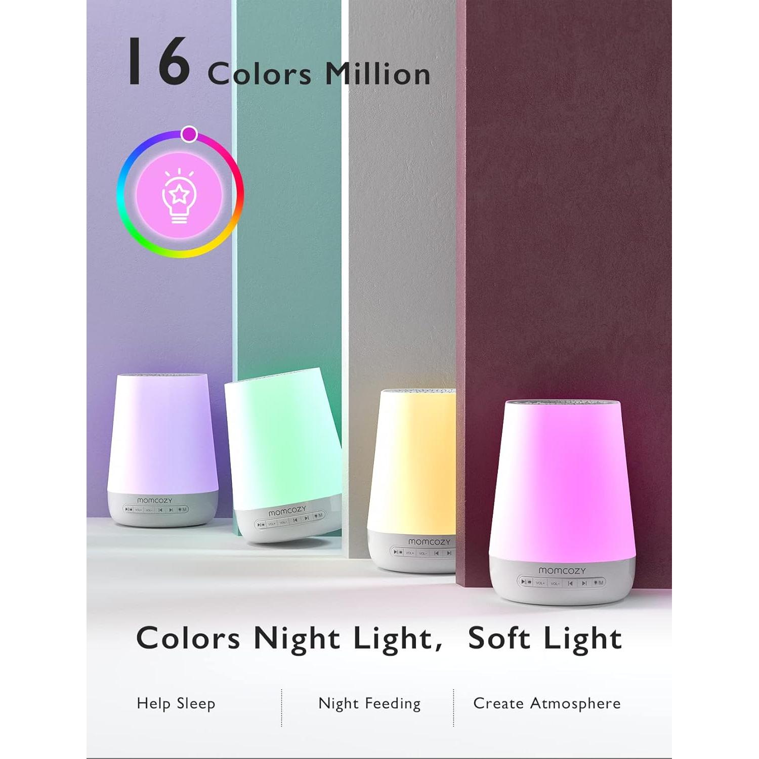 Máquina de Sonido Momcozy MCWDB03 con Luz Nocturna Azul