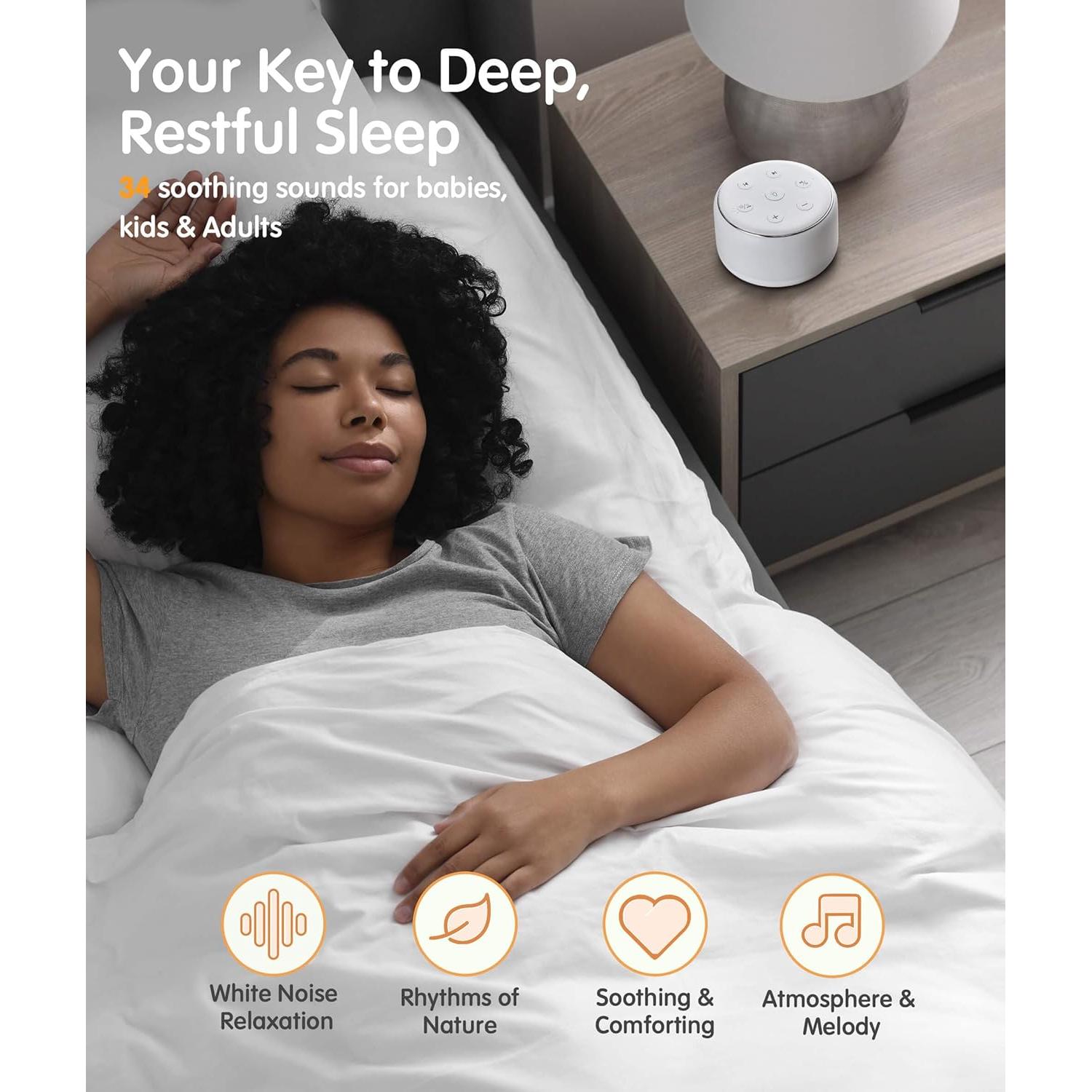 Máquina de Sonido FamiSym para Bebés con Luz Nocturna