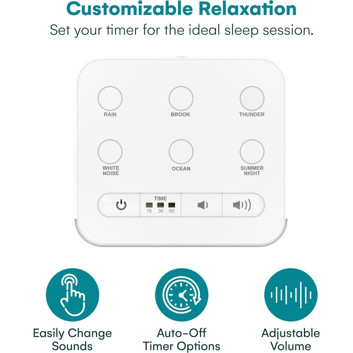 Máquina de Sonido para Dormir Big Red Rooster - Ruido Blanco 6 Sonidos