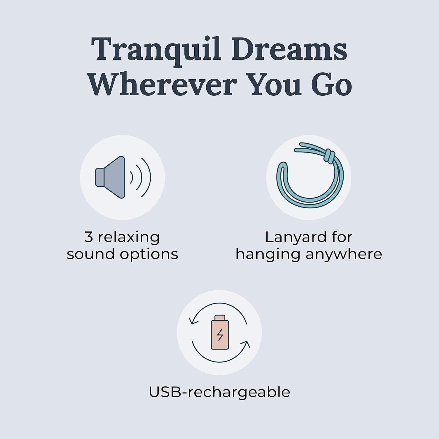 Yogasleep Rohm Máquina de Sonido Blanco Portátil 3 Sonidos