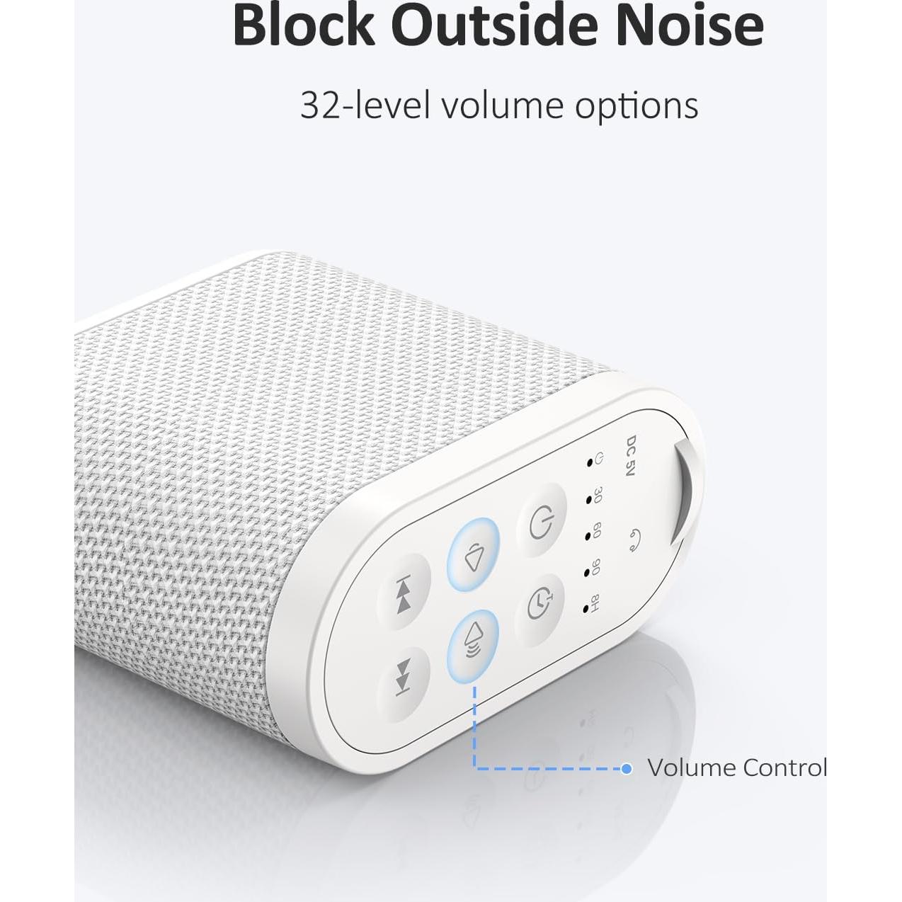 Máquina de Sonido Blanco Portátil Vindsbay - 21 Sonidos, Batería