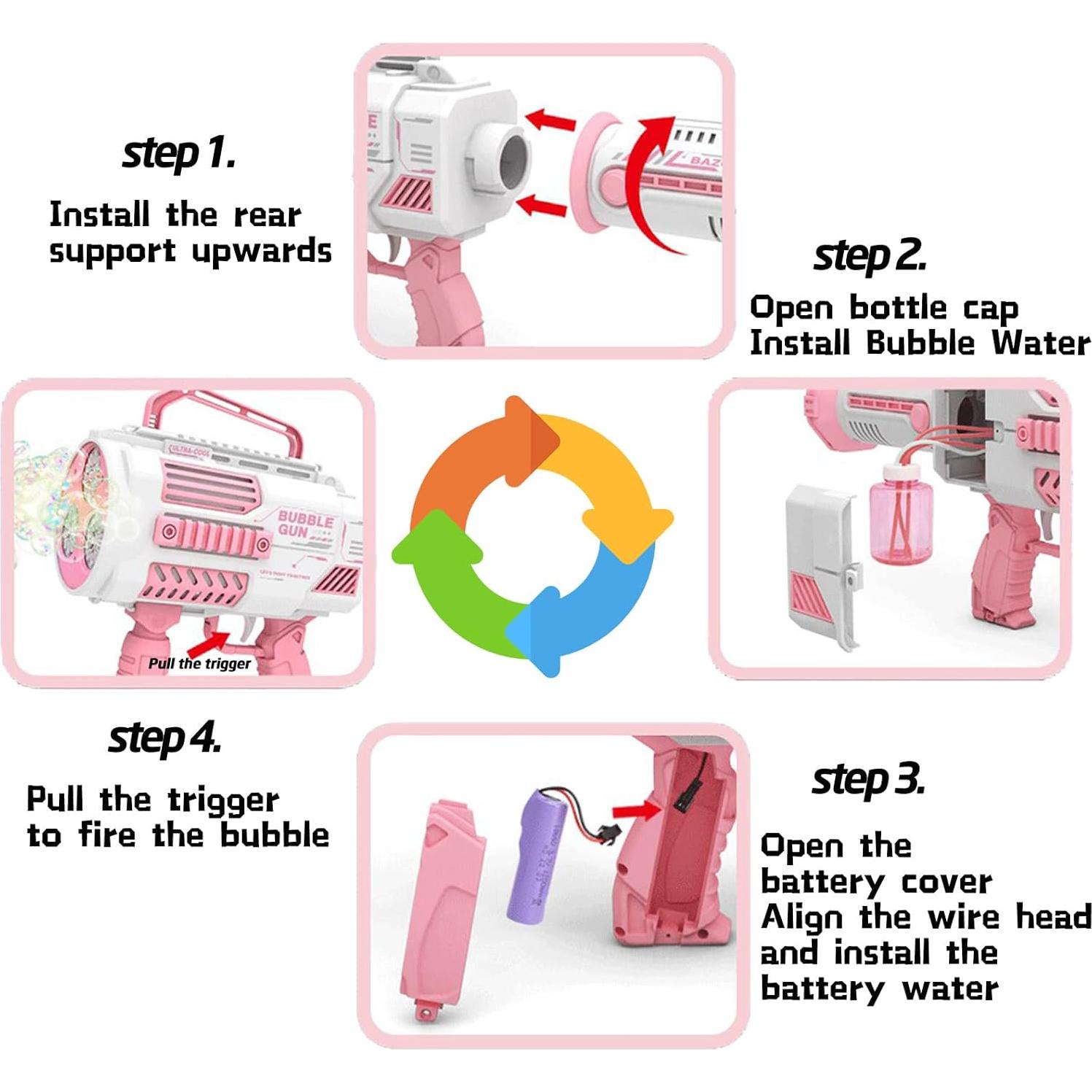 Pistola de Burbuja Automática VERSDITAS Azul Marino 1.47kg