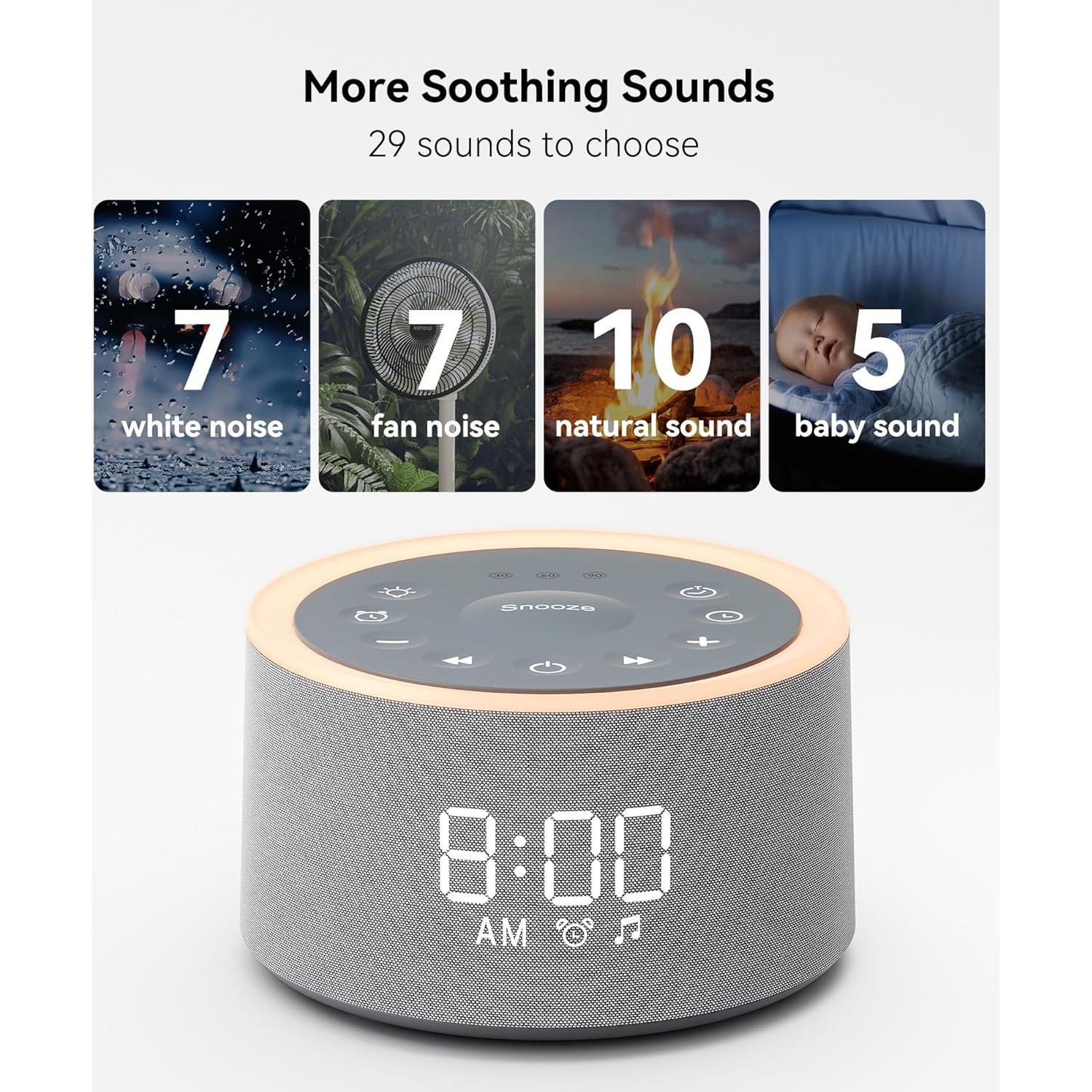 Máquina de Sonido Dreamegg D1+ con Reloj Despertador