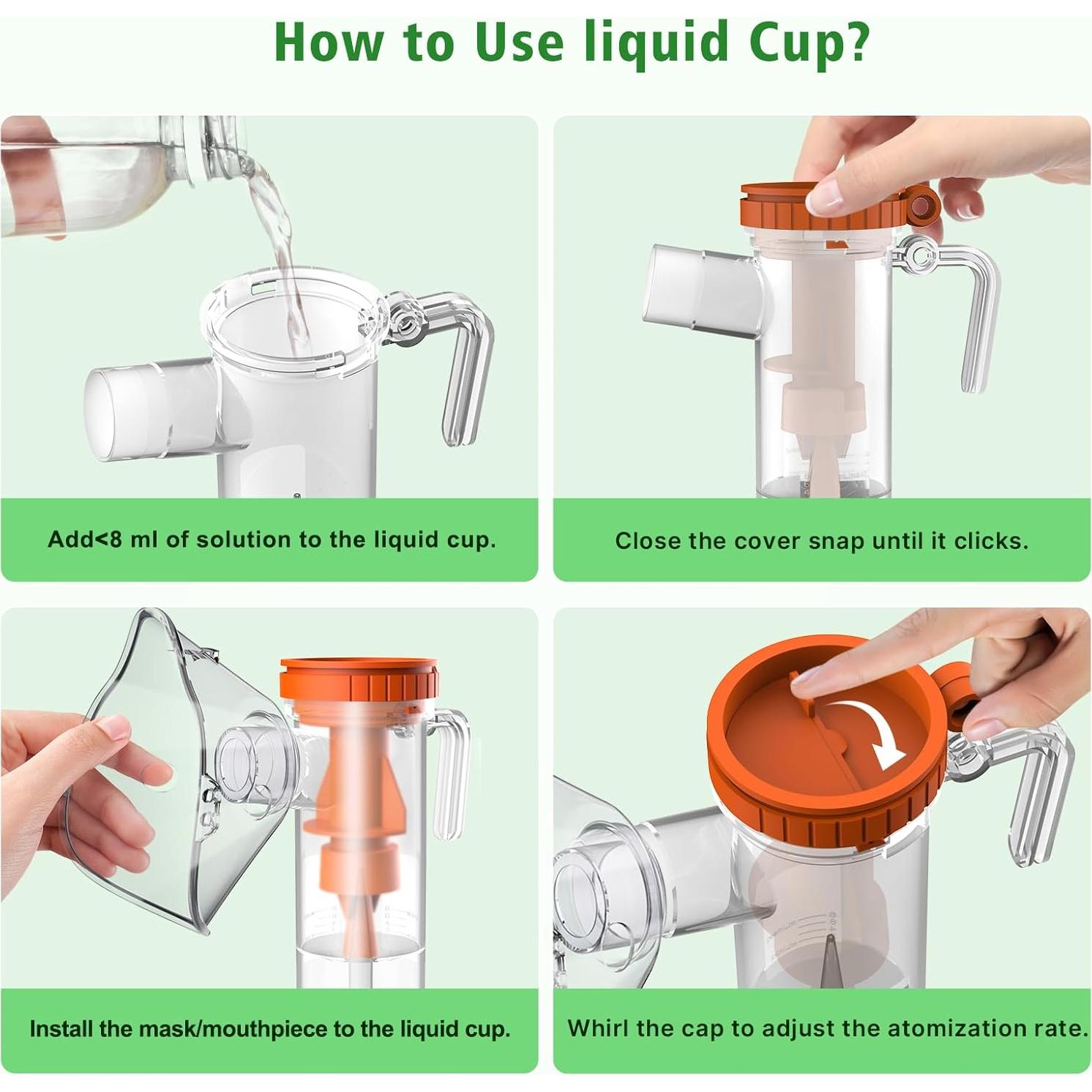 Nebulizador Portátil BUYDIF con 2 Máscaras y Boquilla