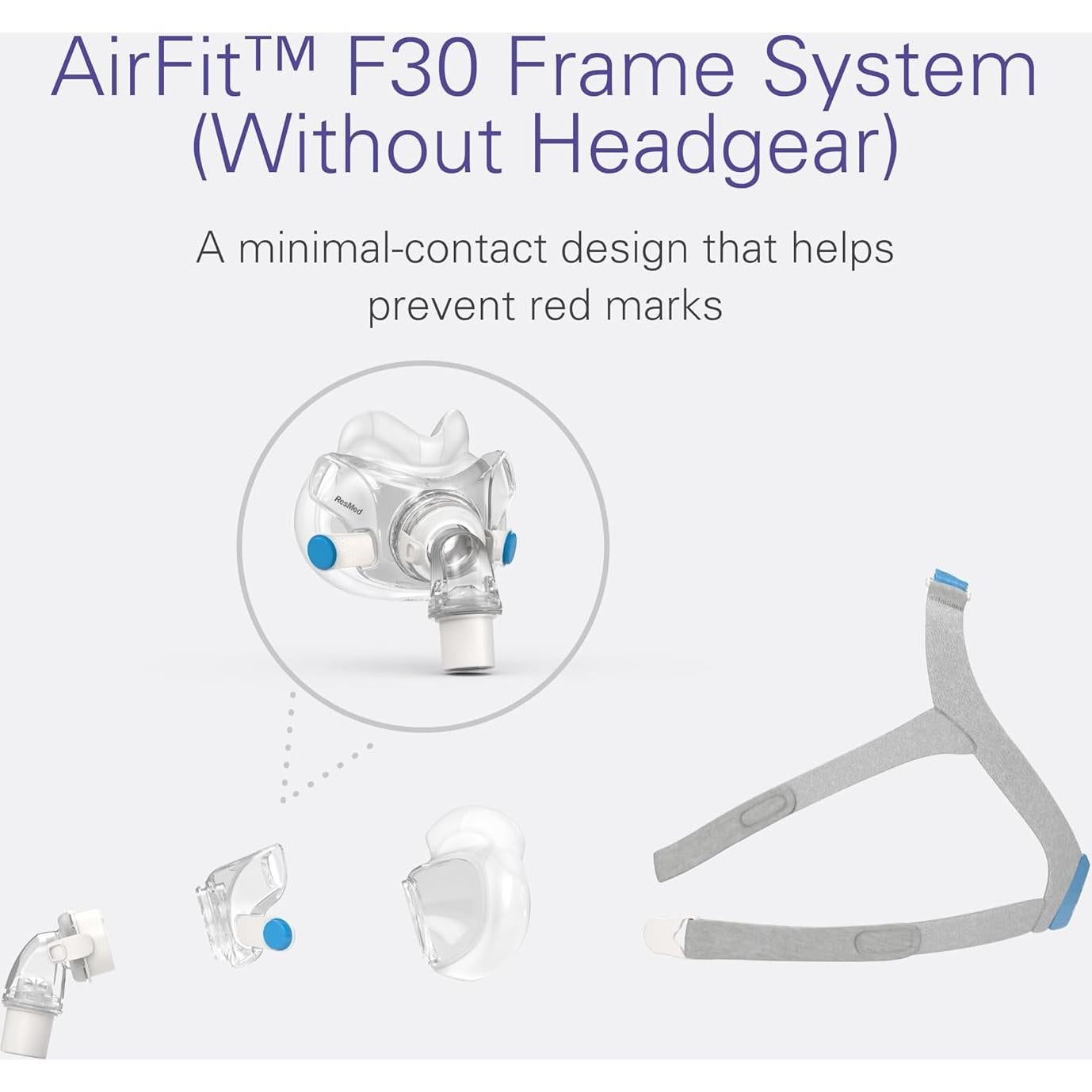 Sistema de Marco CPAP ResMed AirFit F30 Mediano