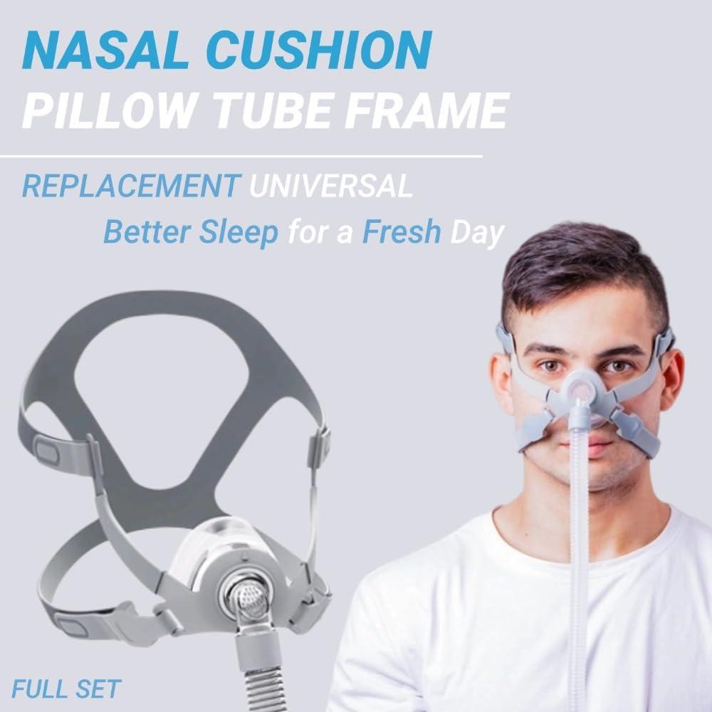 Máscara Nasal CPAP NISEFECTO Mediana - Kit Completo con Arnés y Almohadilla