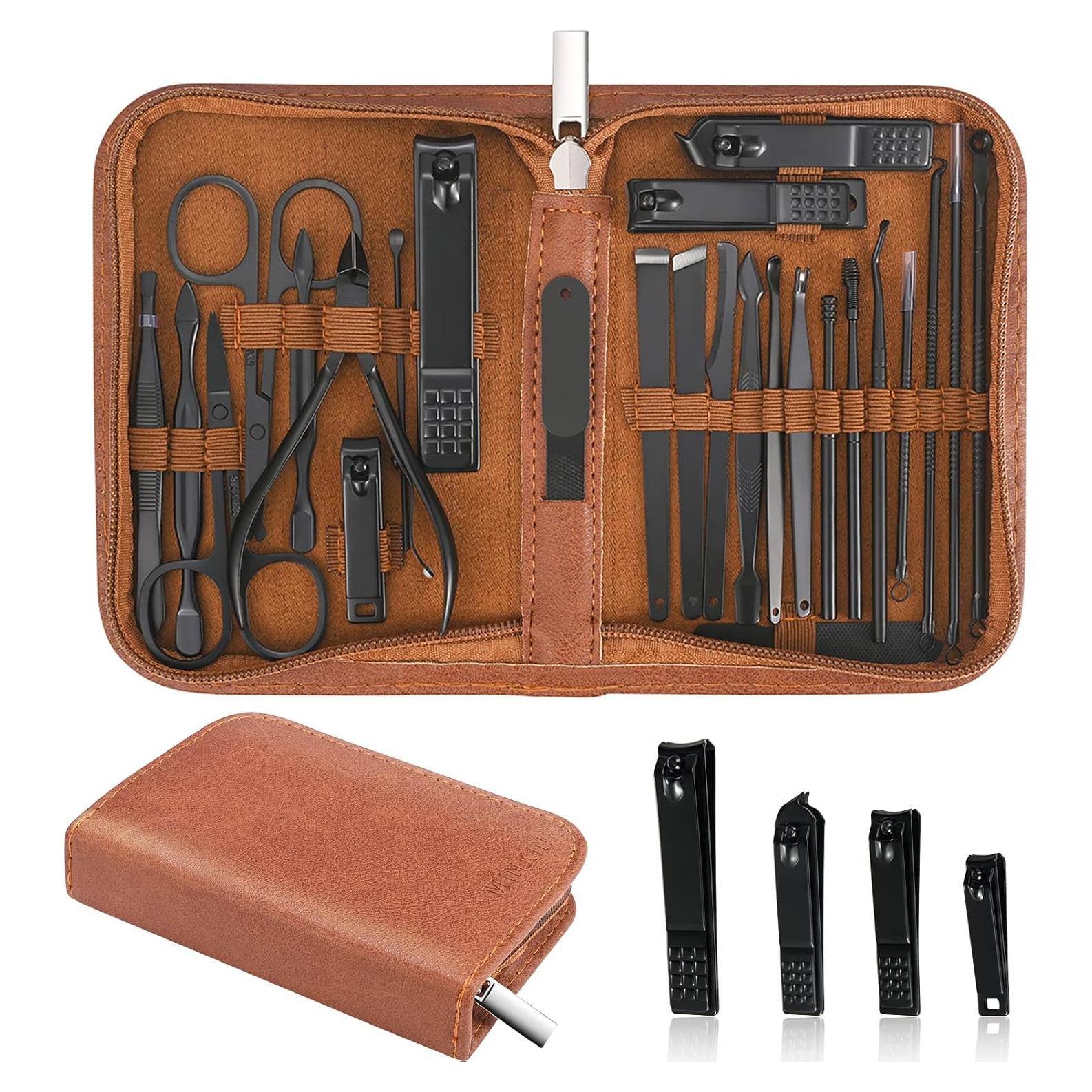 Kit de Manicura Profesional ORBET - 26 Piezas Acero Inoxidable