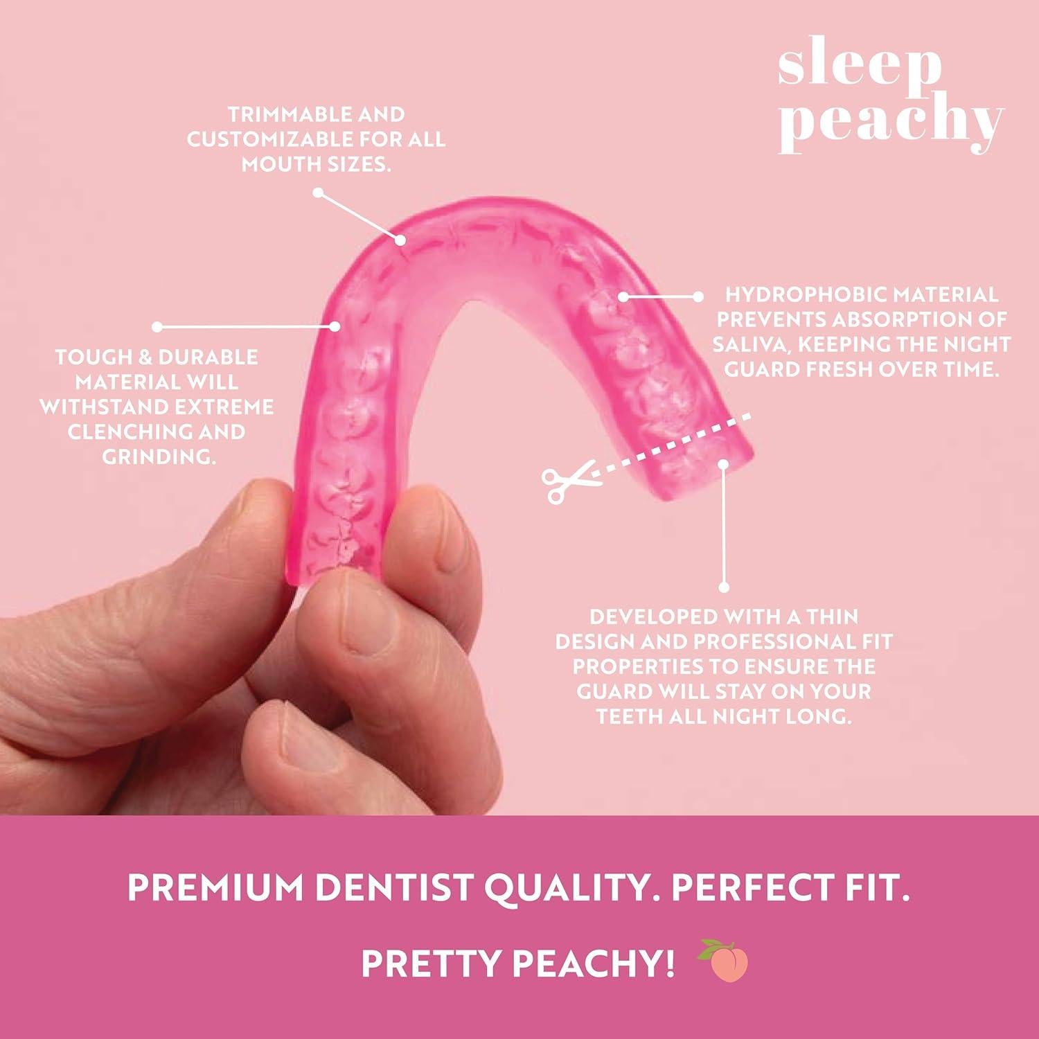 Guardia Nocturna Sleep Peachy Rosa - 2 Protectores Bucales