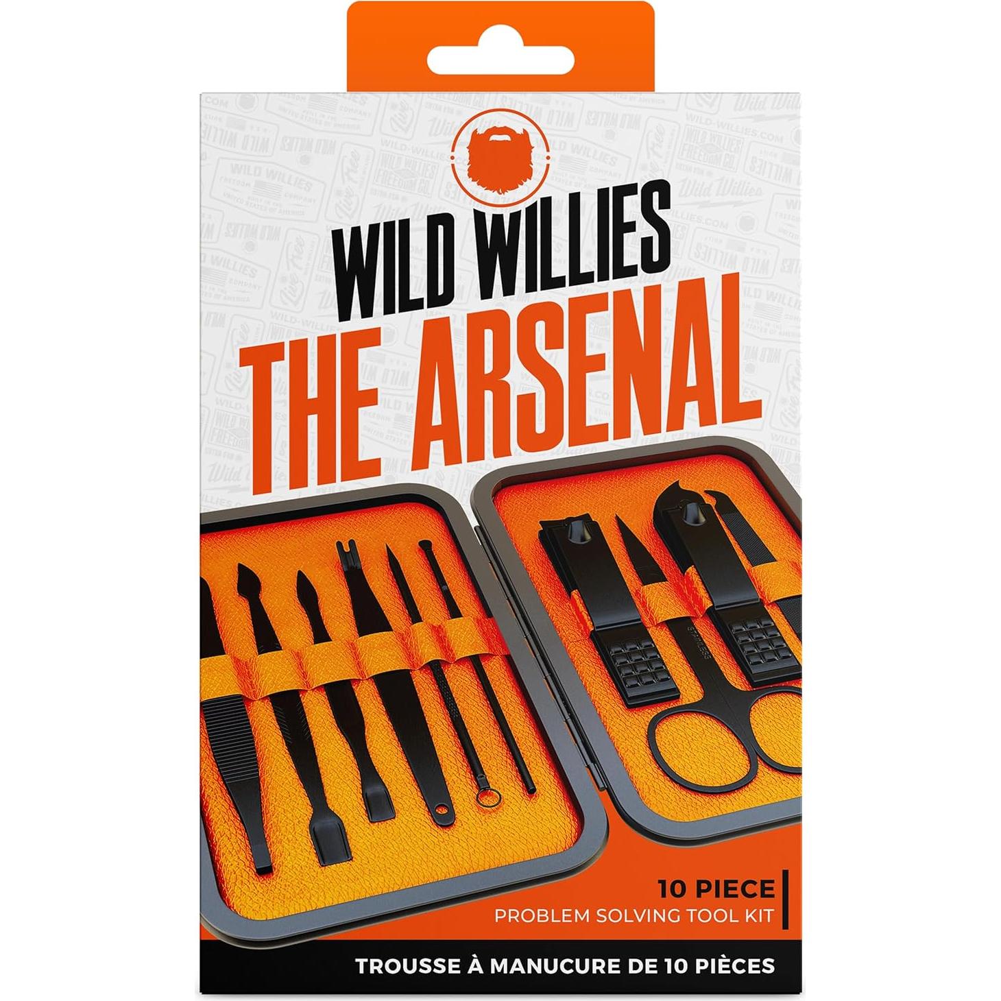 Kit de Manicura y Pedicura 10 Piezas Wild Willies - Aseo Masculino