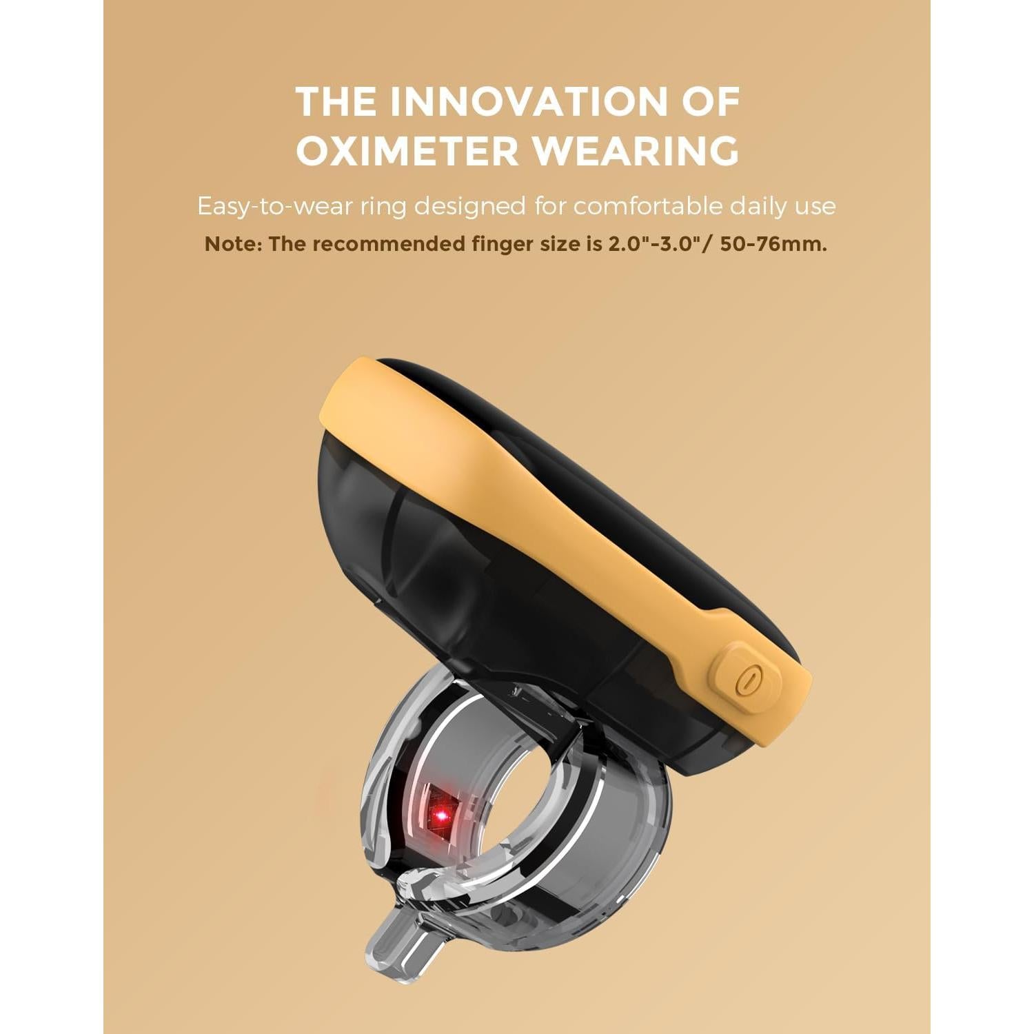 Oxímetro de Pulso Vibeat WearO2 Bluetooth 12h Monitor O2