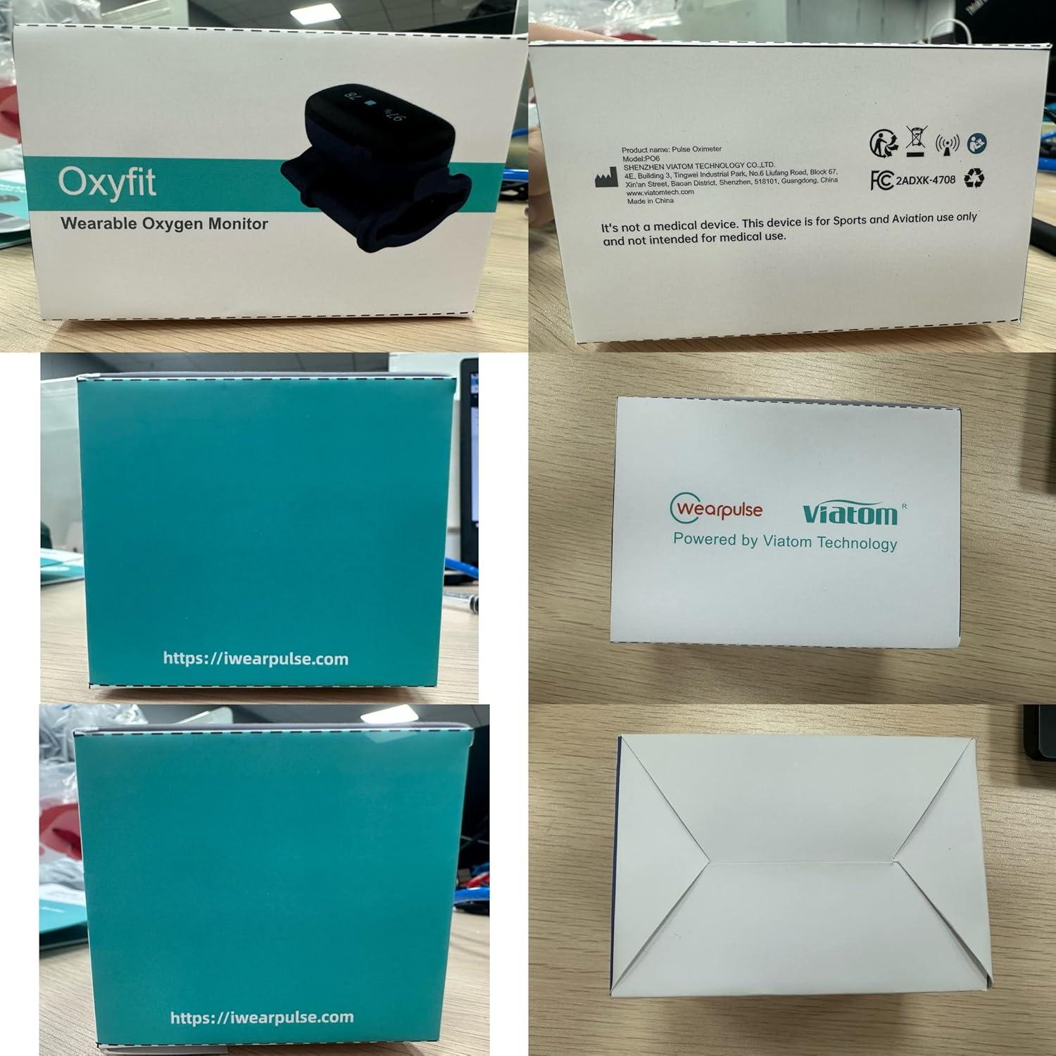 Oxímetro de Pulso Bluetooth Oxyfit con App, Medidor de O2 y Frecuencia Cardíaca