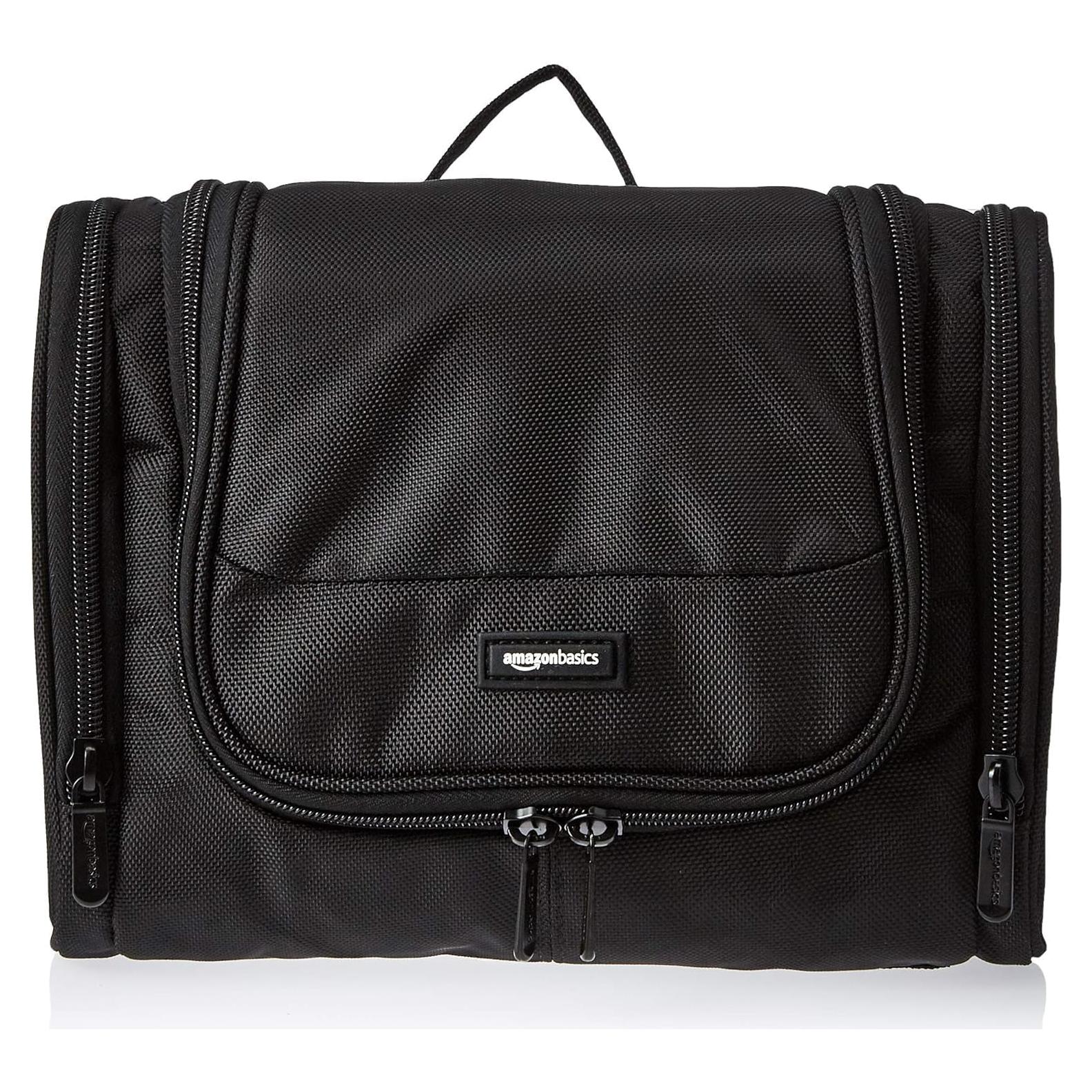 Organizador de Aseo Colgante Amazon Basics 25x21x9 cm Negro