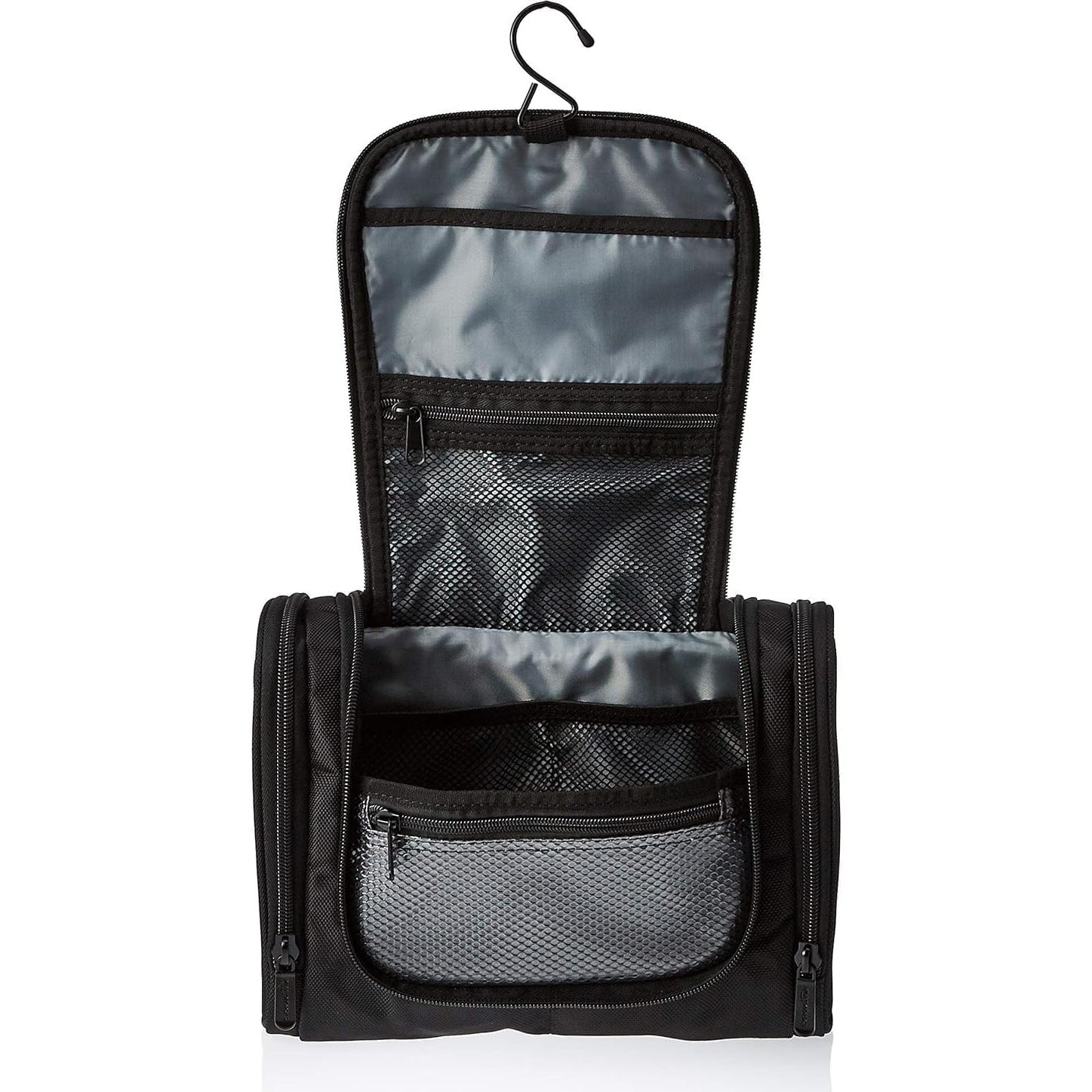 Organizador de Aseo Colgante Amazon Basics 25x21x9 cm Negro